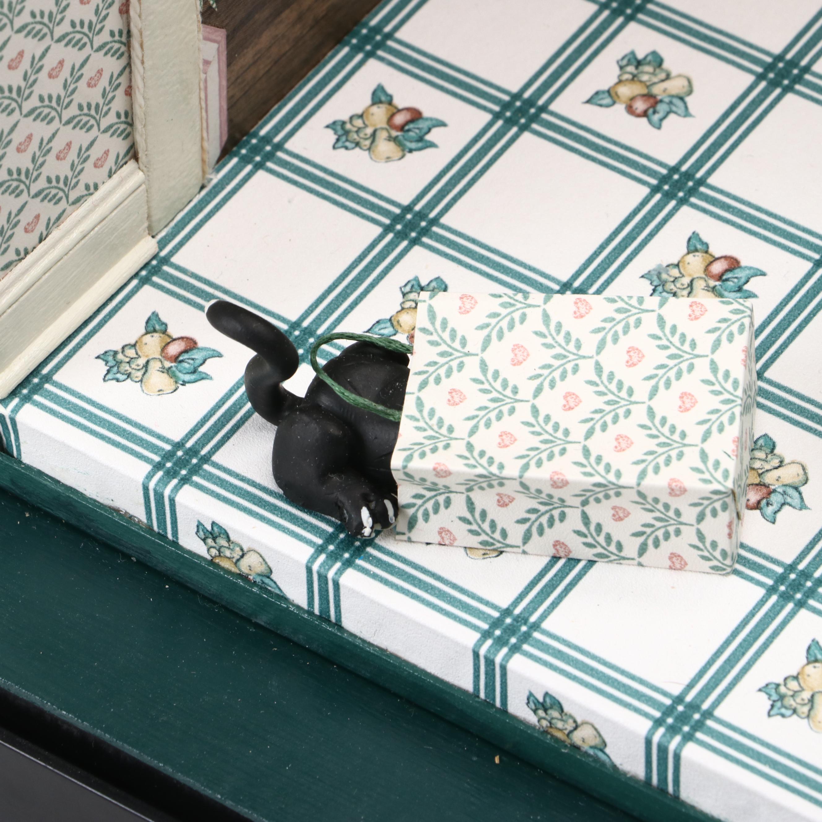 Handcrafted Diorama of Kitchen Scene