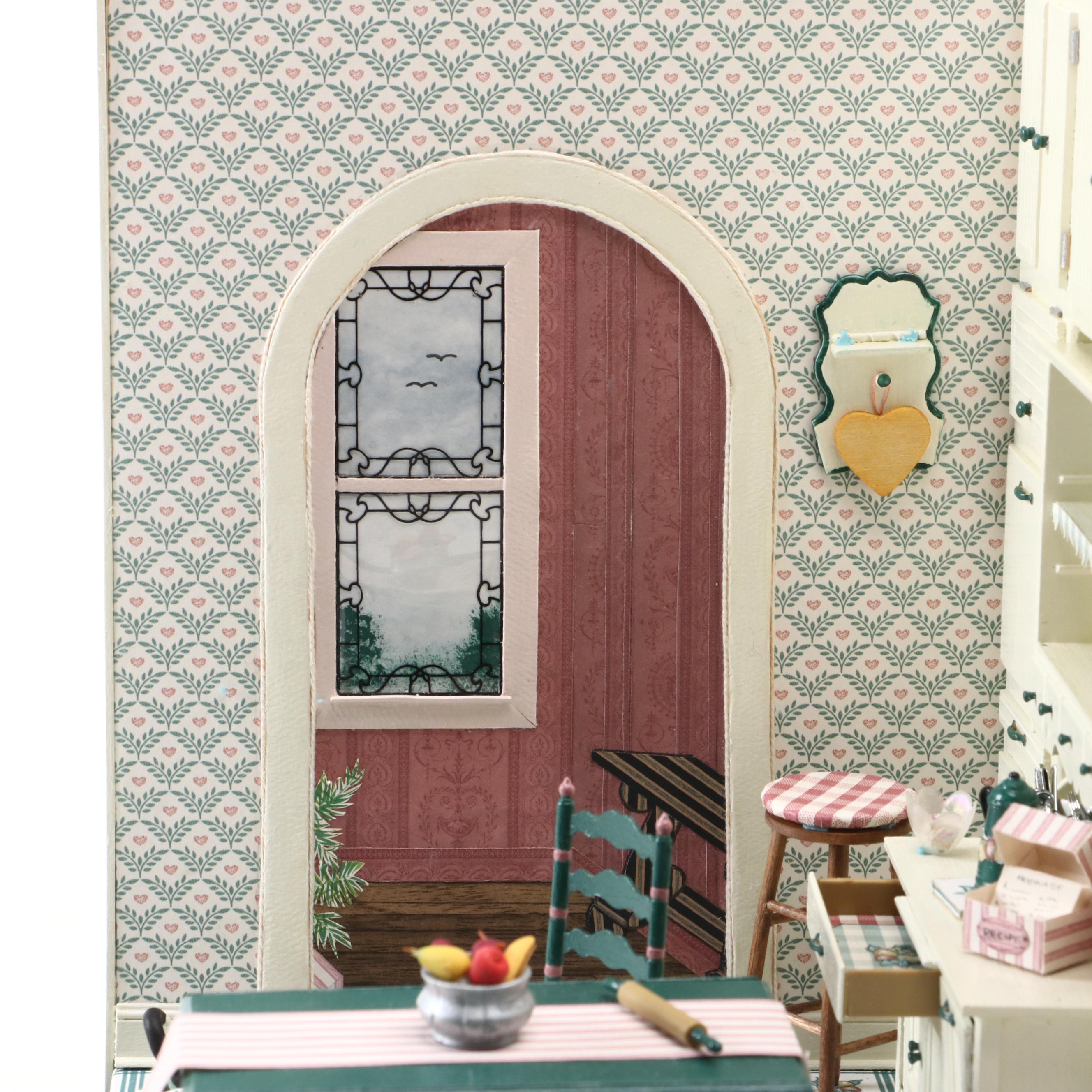 Handcrafted Diorama of Kitchen Scene