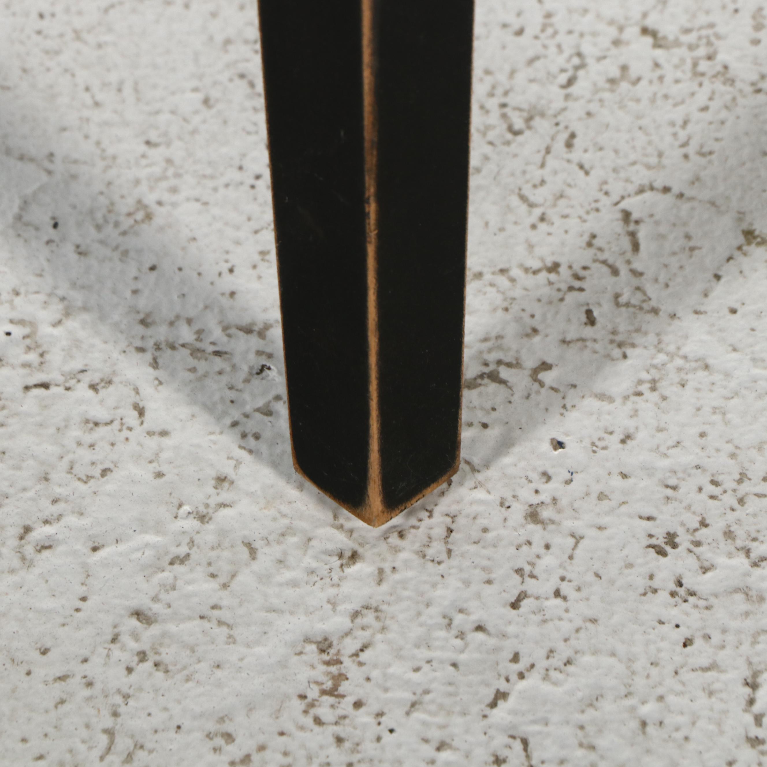 American Primitive Style Painted Wood Cabinets, One with Tree-Motif Punched Tins