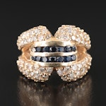 14K 3.06 CTW Diamond and Sapphire Ring