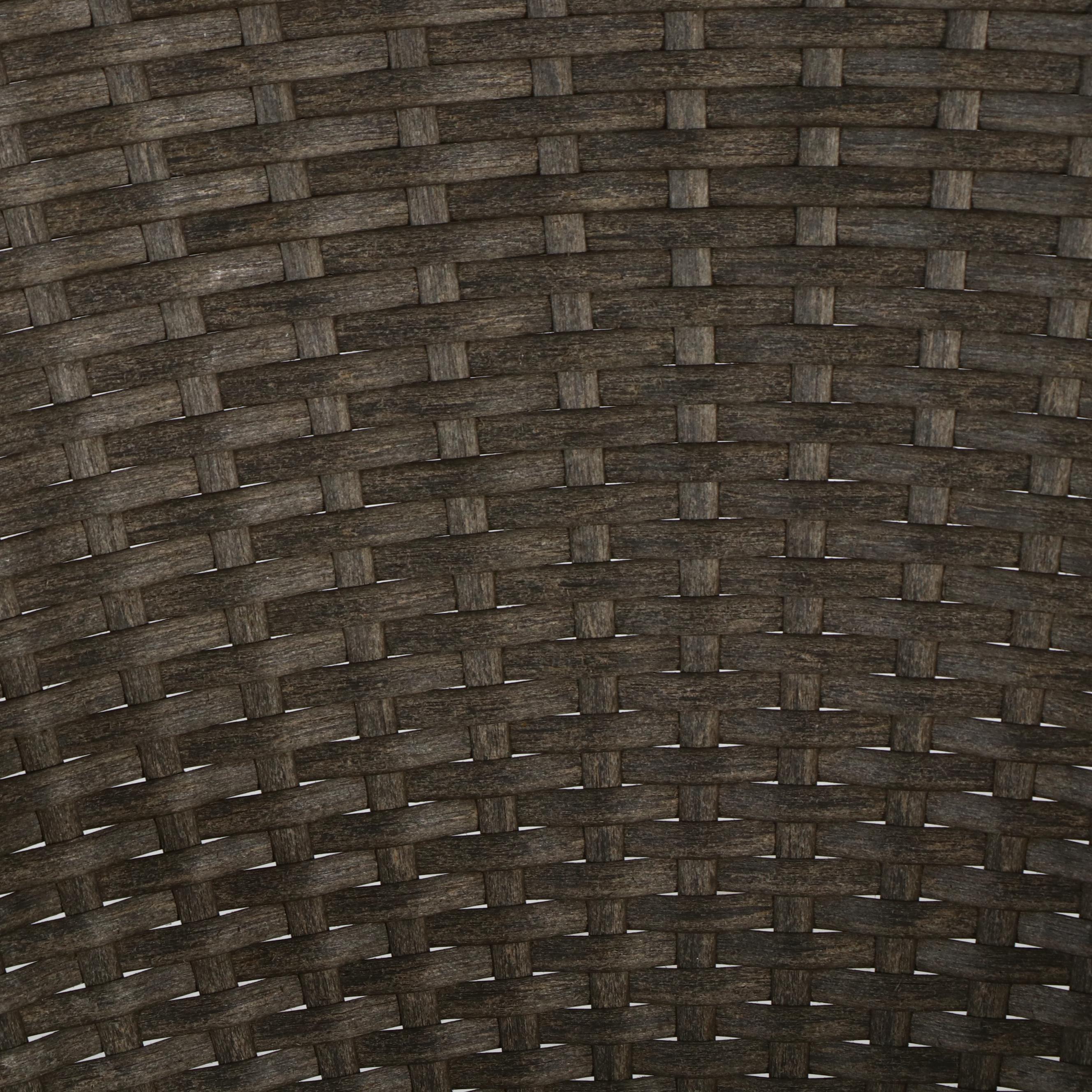 Four Contemporary Resin Wicker Patio Chairs