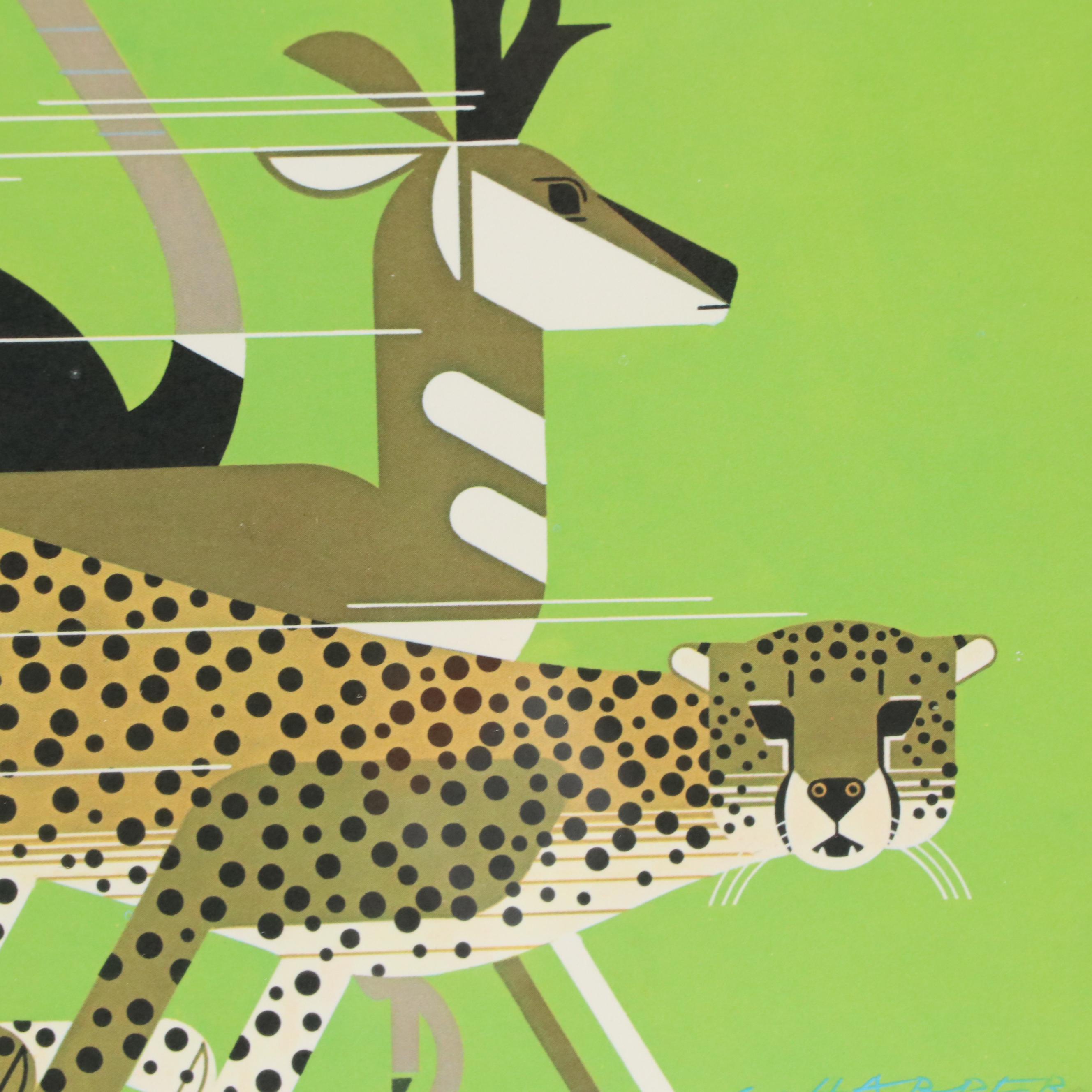 Charley Harper Offset Lithograph "Dream Team"