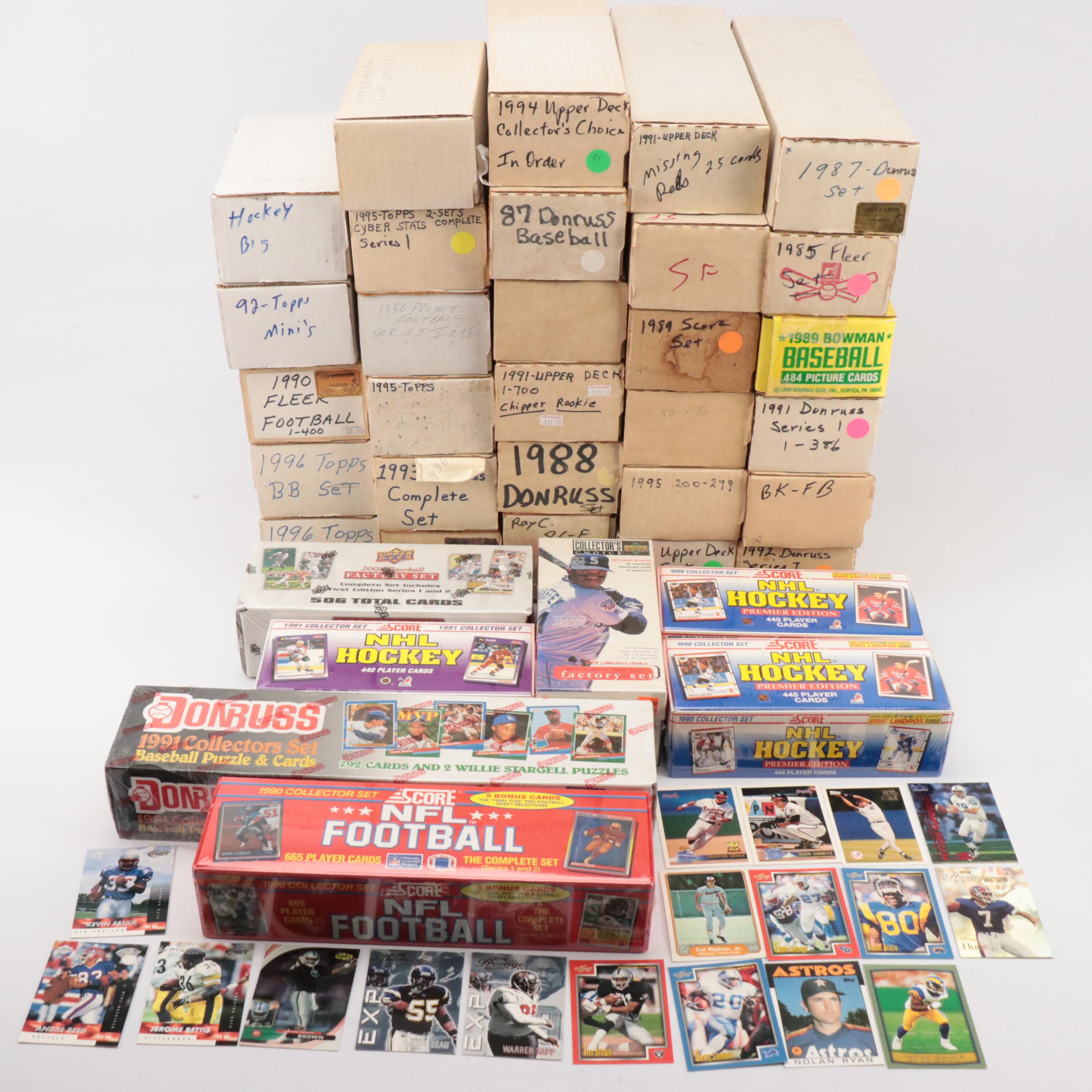 Fleer with Other Sports Cards Featuring Cal Ripken Jr. Rookie, More, 1980s–2000s