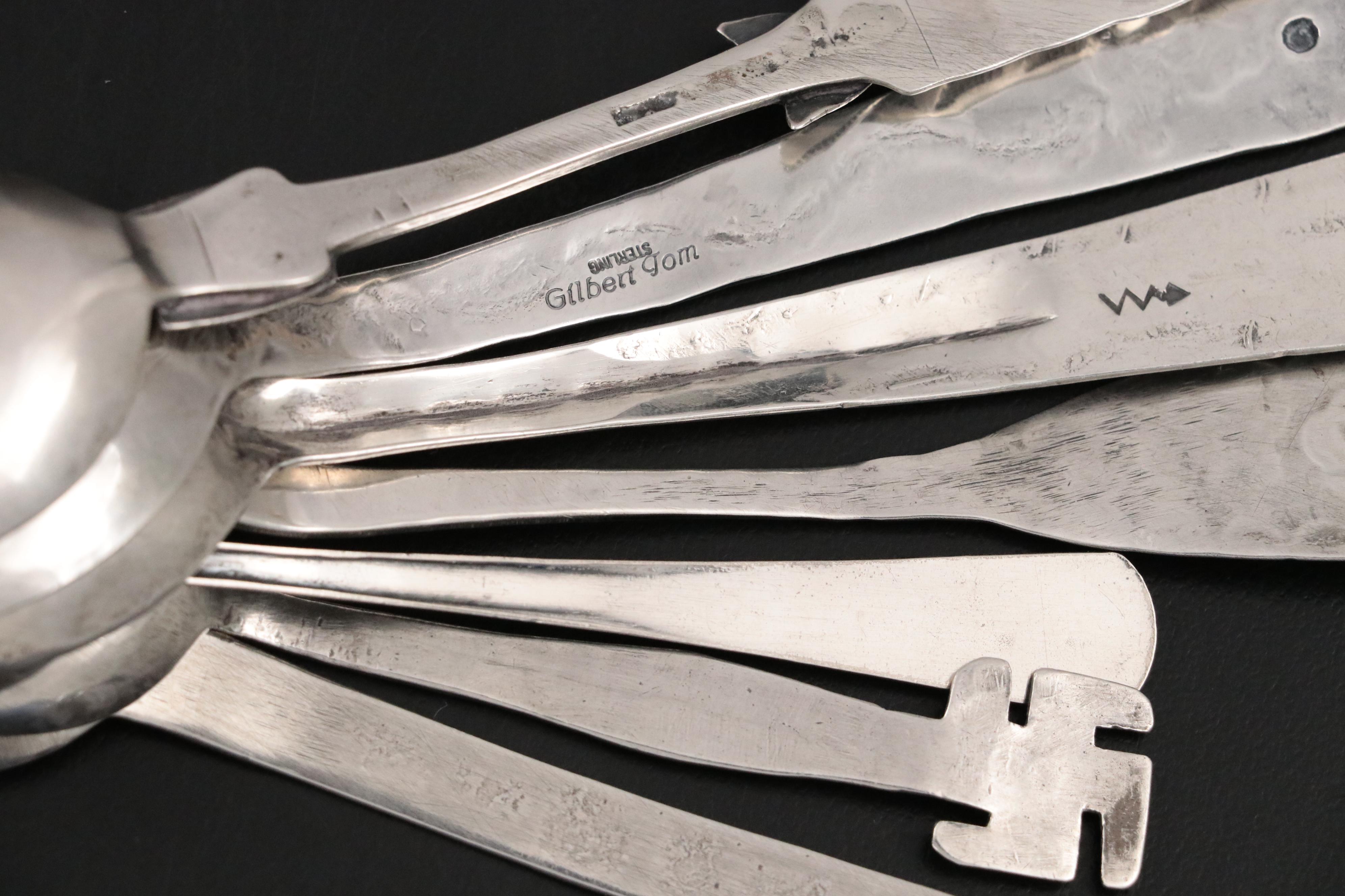 Gilbert Tom and More Southwestern Sterling, 800 Silver, and Base Metal Spoons