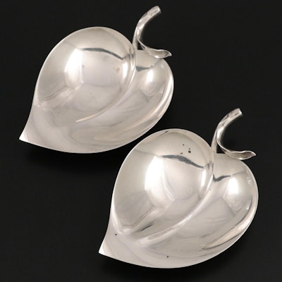 Tiffany & Co. Sterling Silver Leaf Shaped Footed Bonbon Bowl