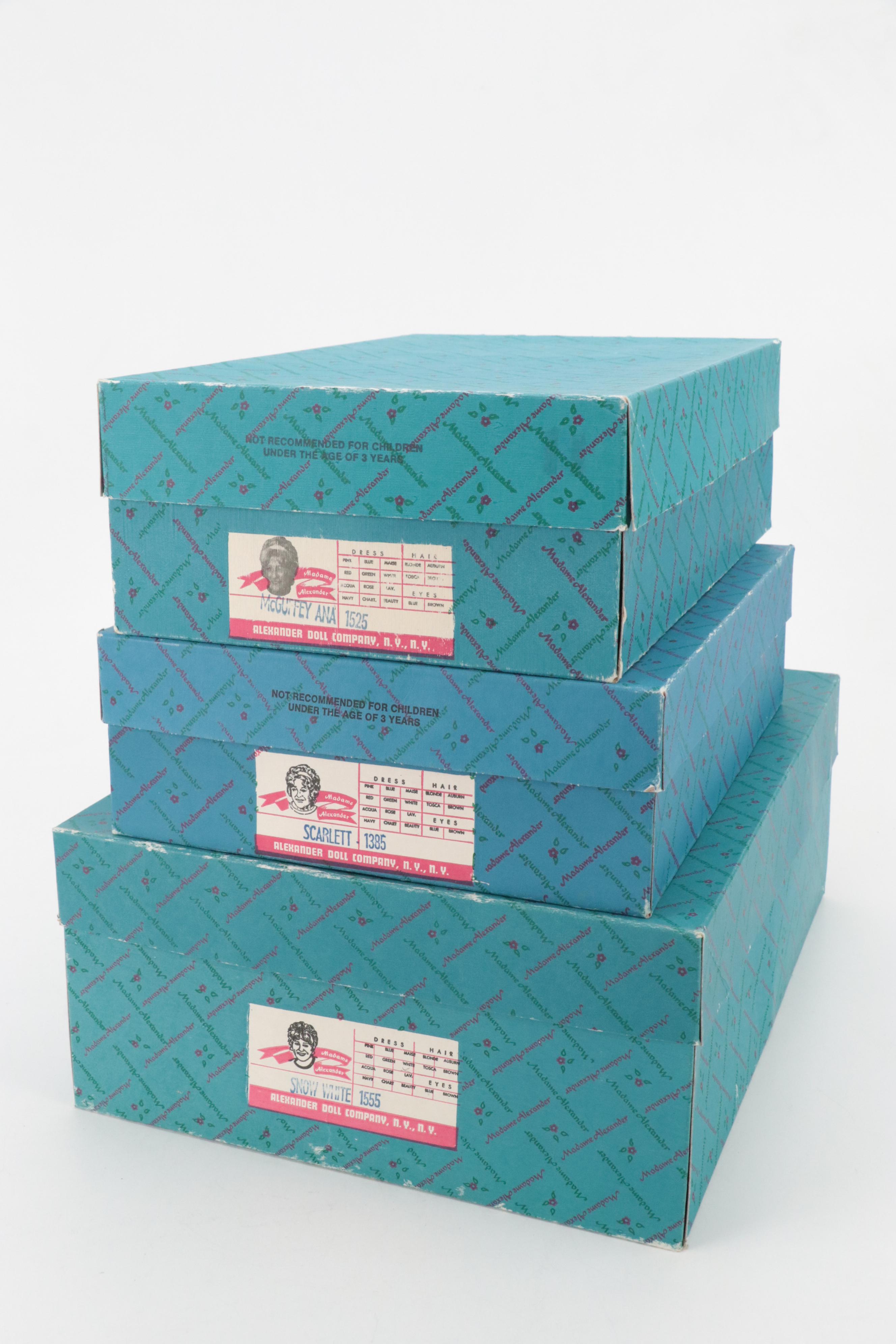 Madame Alexander "McGuffey Ana," "Scarlett," and "Snow White", Late 20th C.