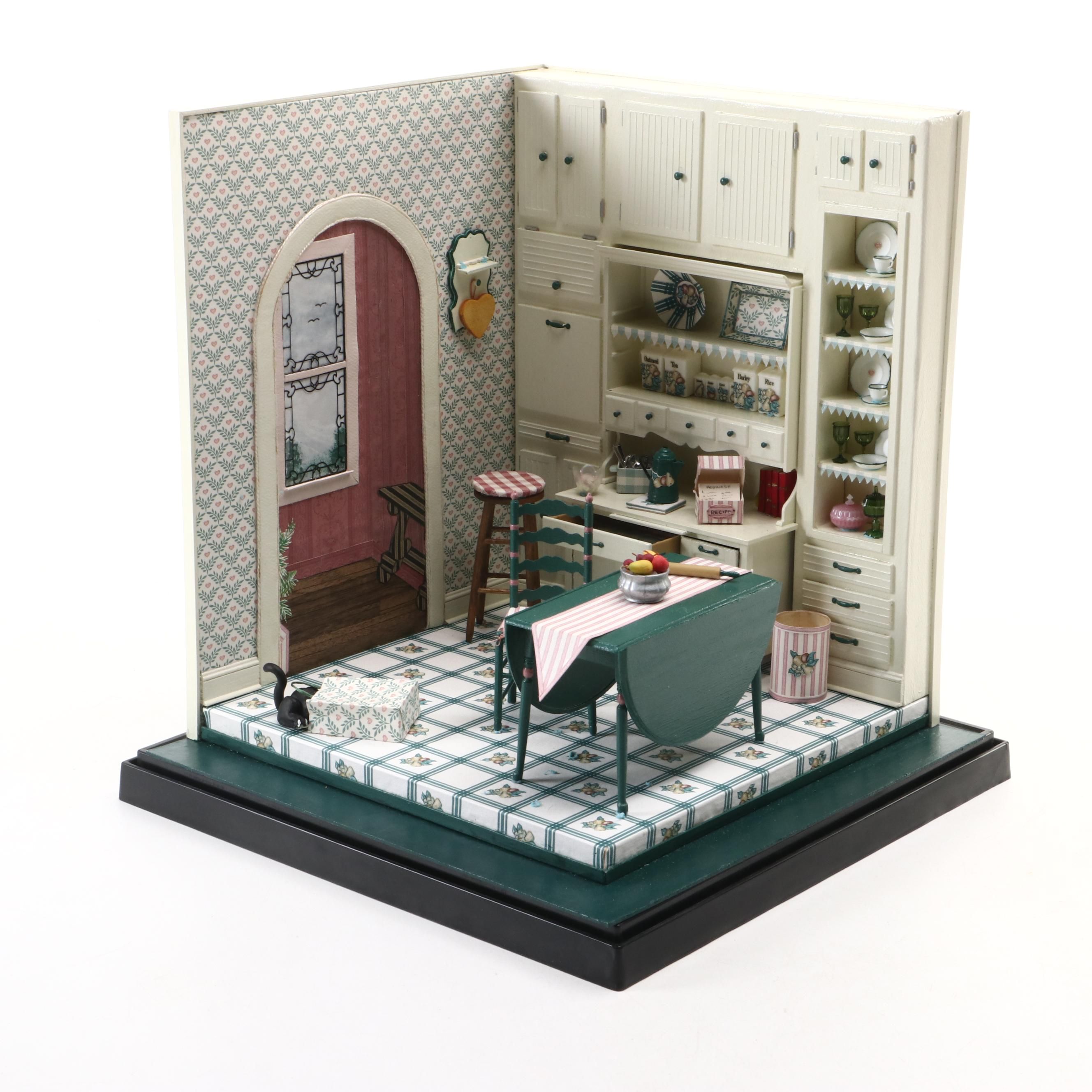 Handcrafted Diorama of Kitchen Scene