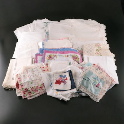 Tablecloths, Placemats, Napkins, and Other Table Linens Featuring Handwork