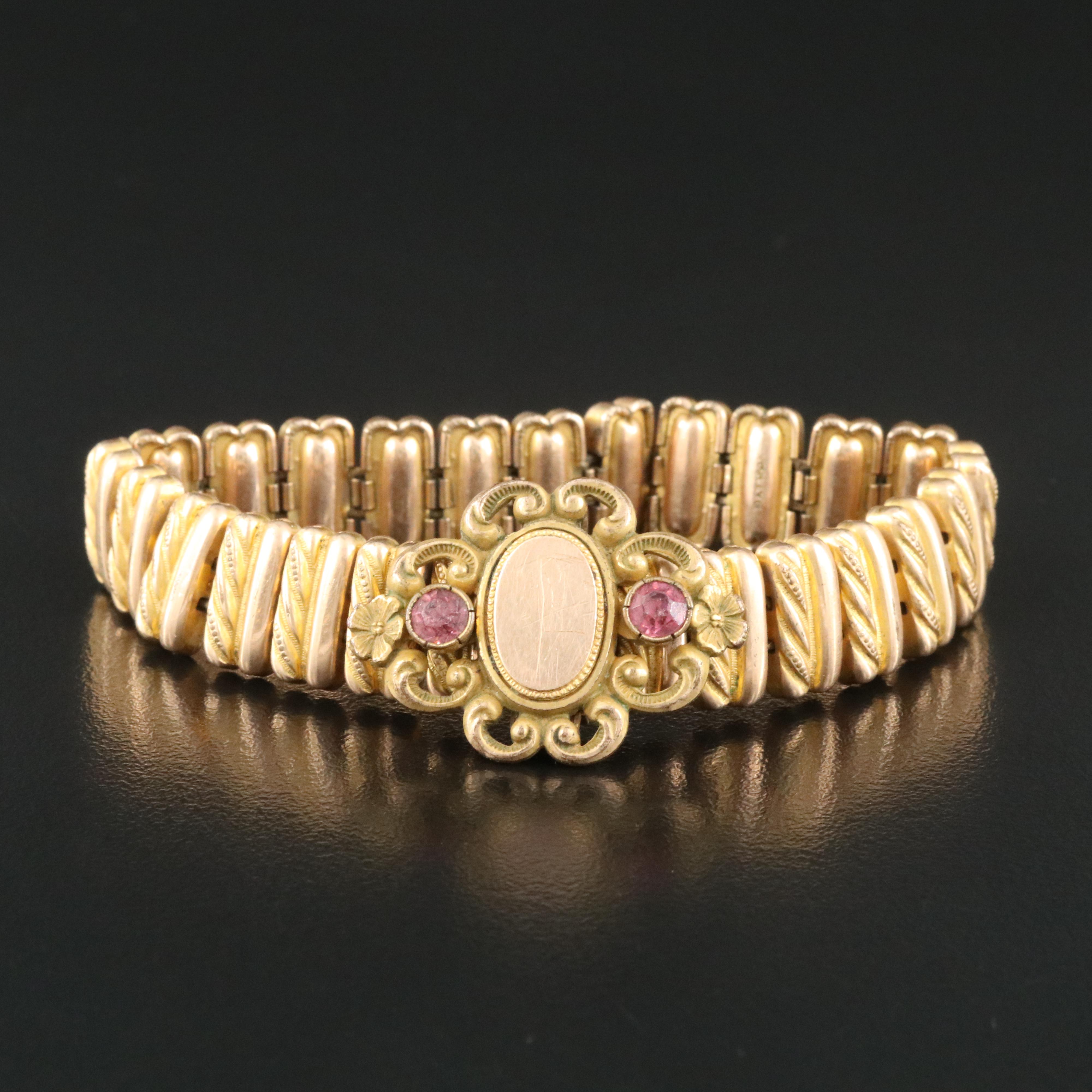 Antique Rhinestone Expandable Bracelet