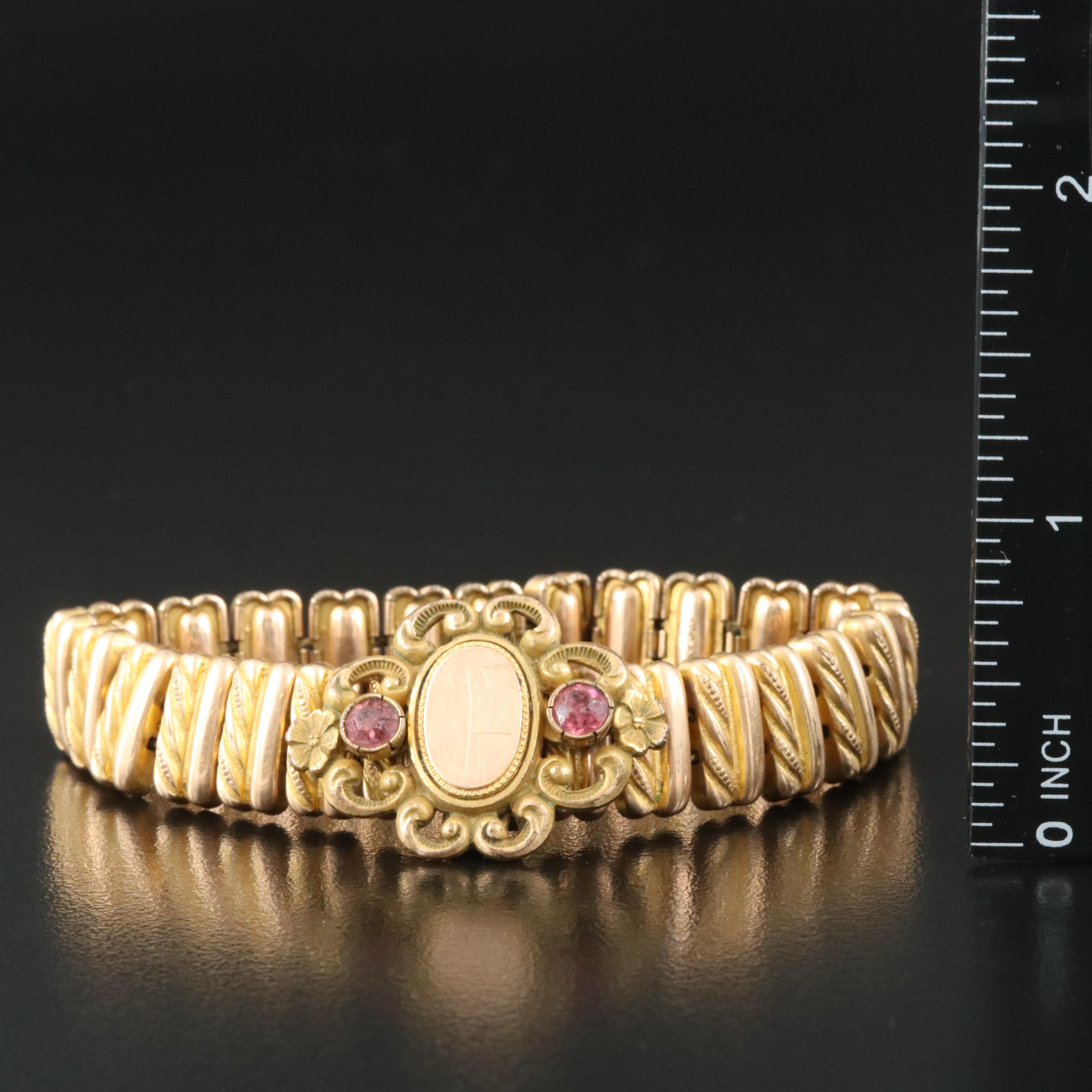 Antique Rhinestone Expandable Bracelet