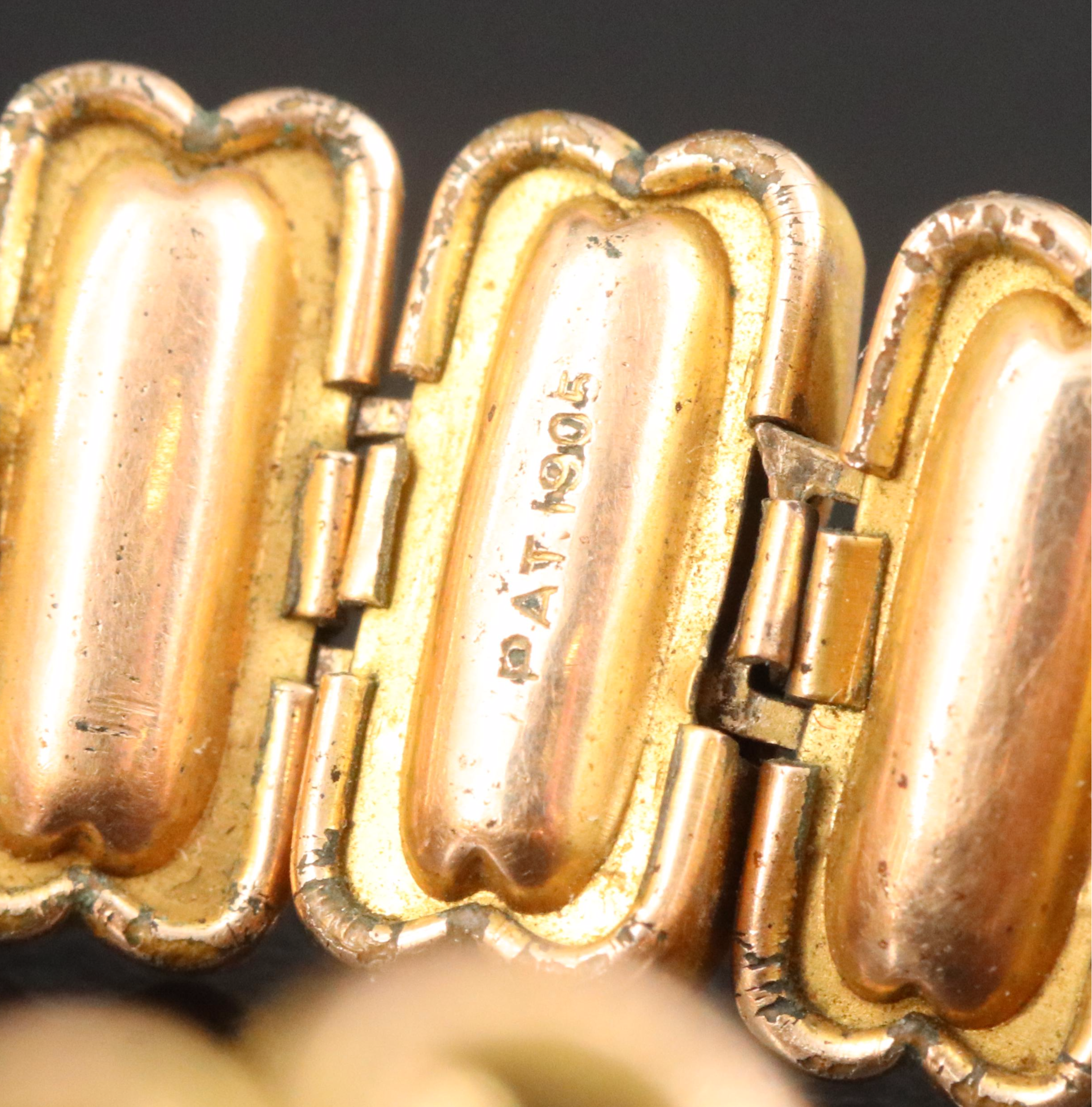 Antique Rhinestone Expandable Bracelet