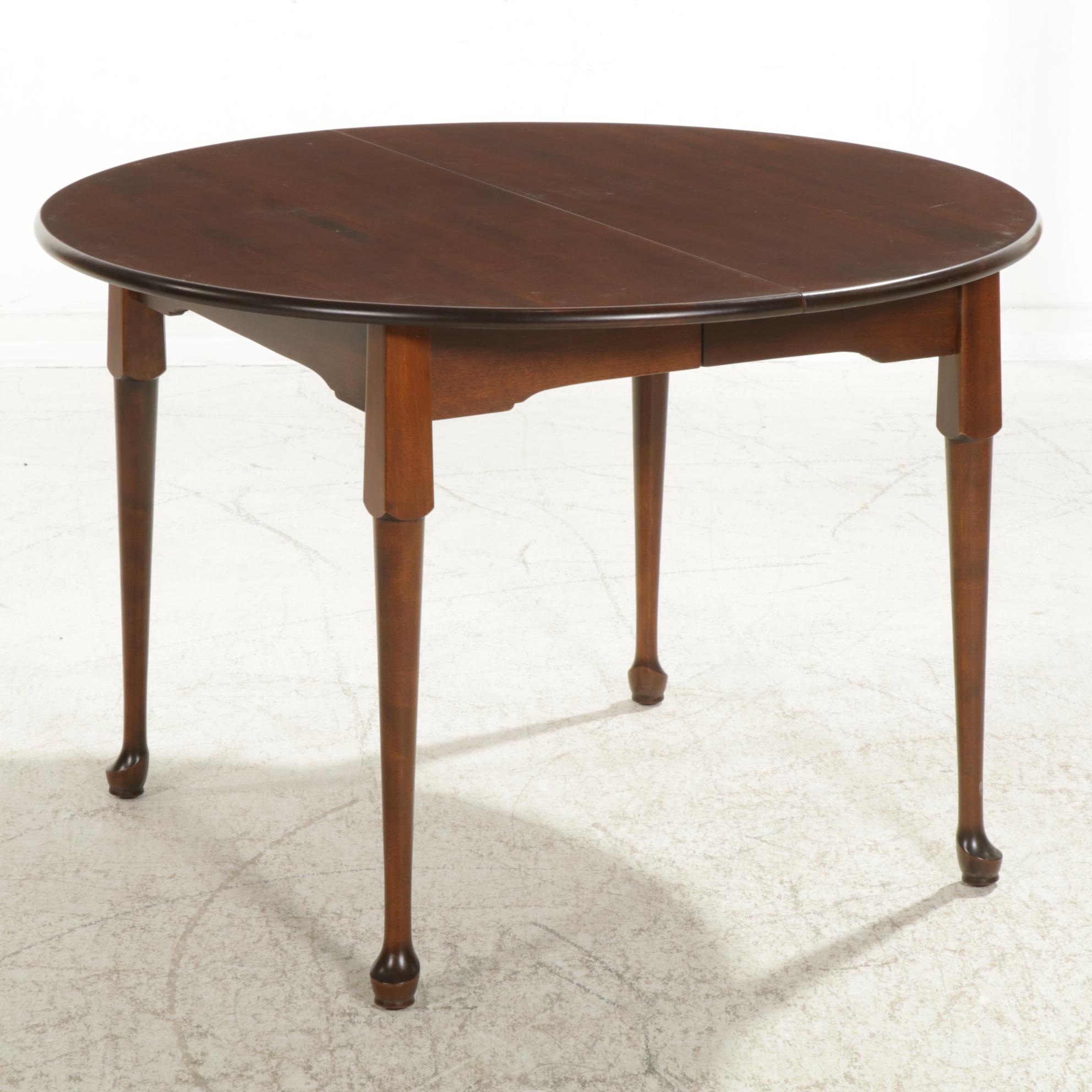Queen Anne Style Cherry Extension Dining Table