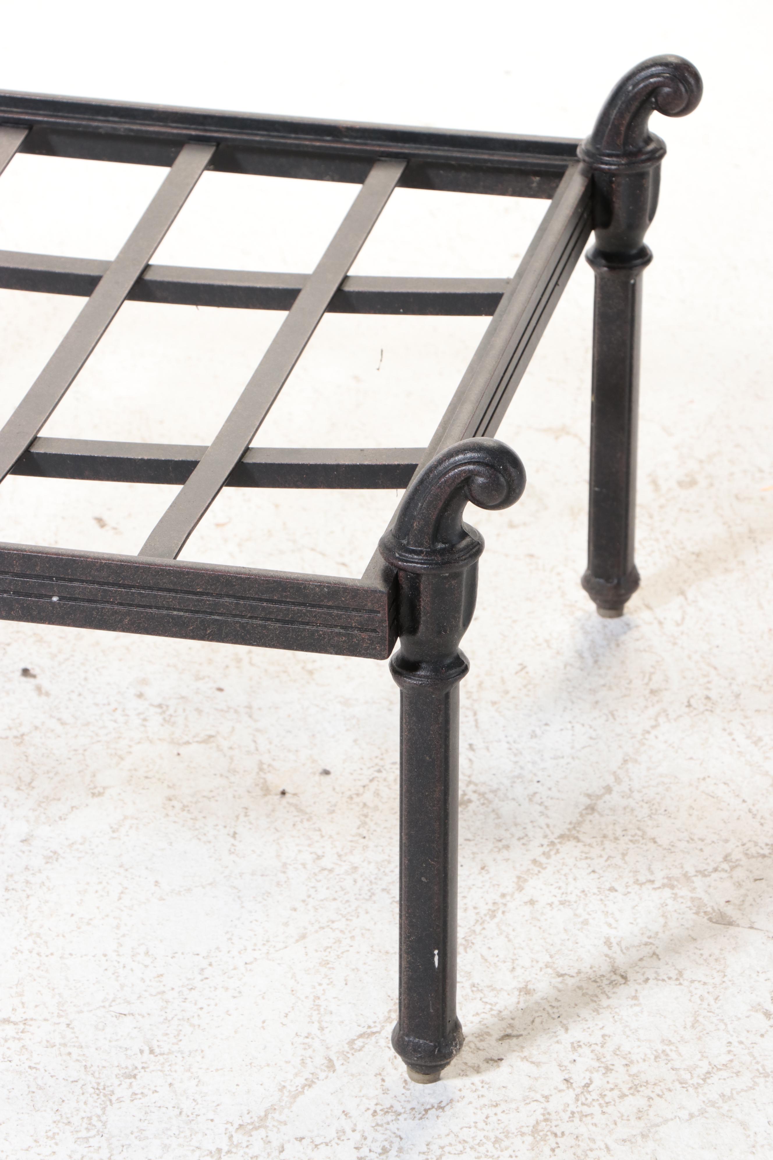 Hanamint Cast Aluminum Patio Armchair and Ottoman