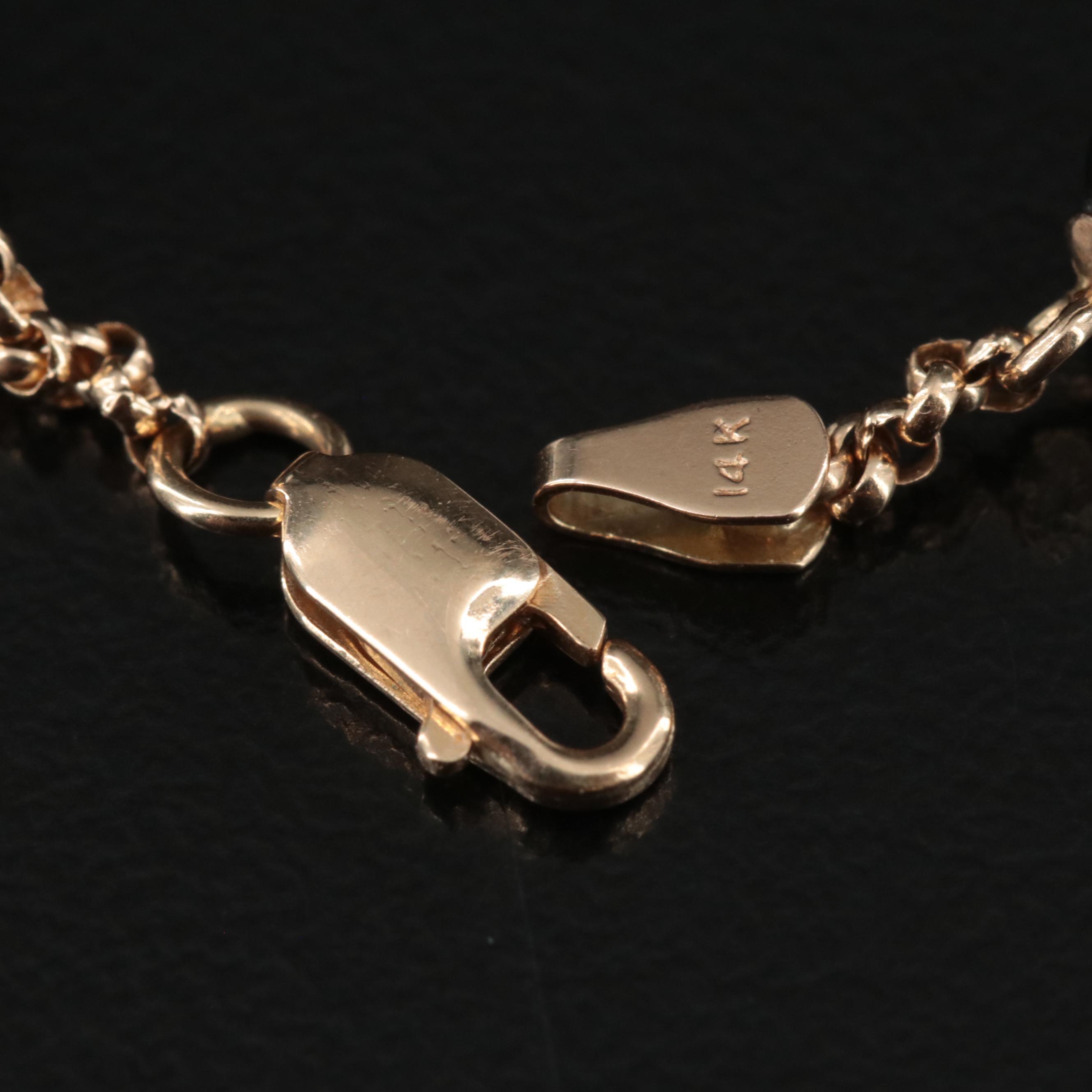 14K Pearl Station Bracelet