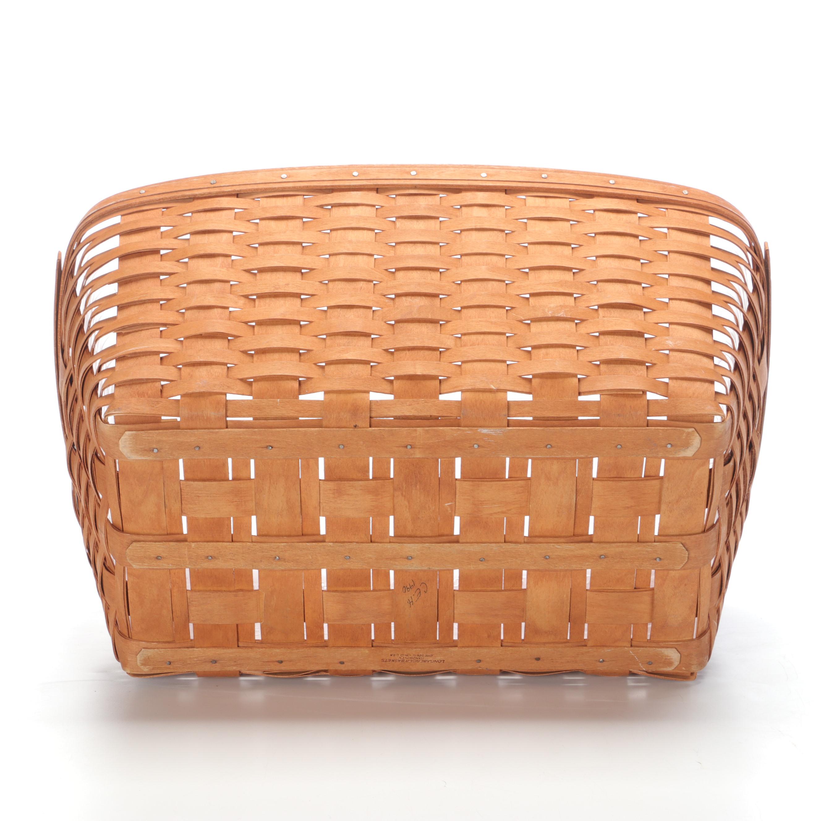 Longaberger Handmade Woven Maple Baskets, 1990s EBTH