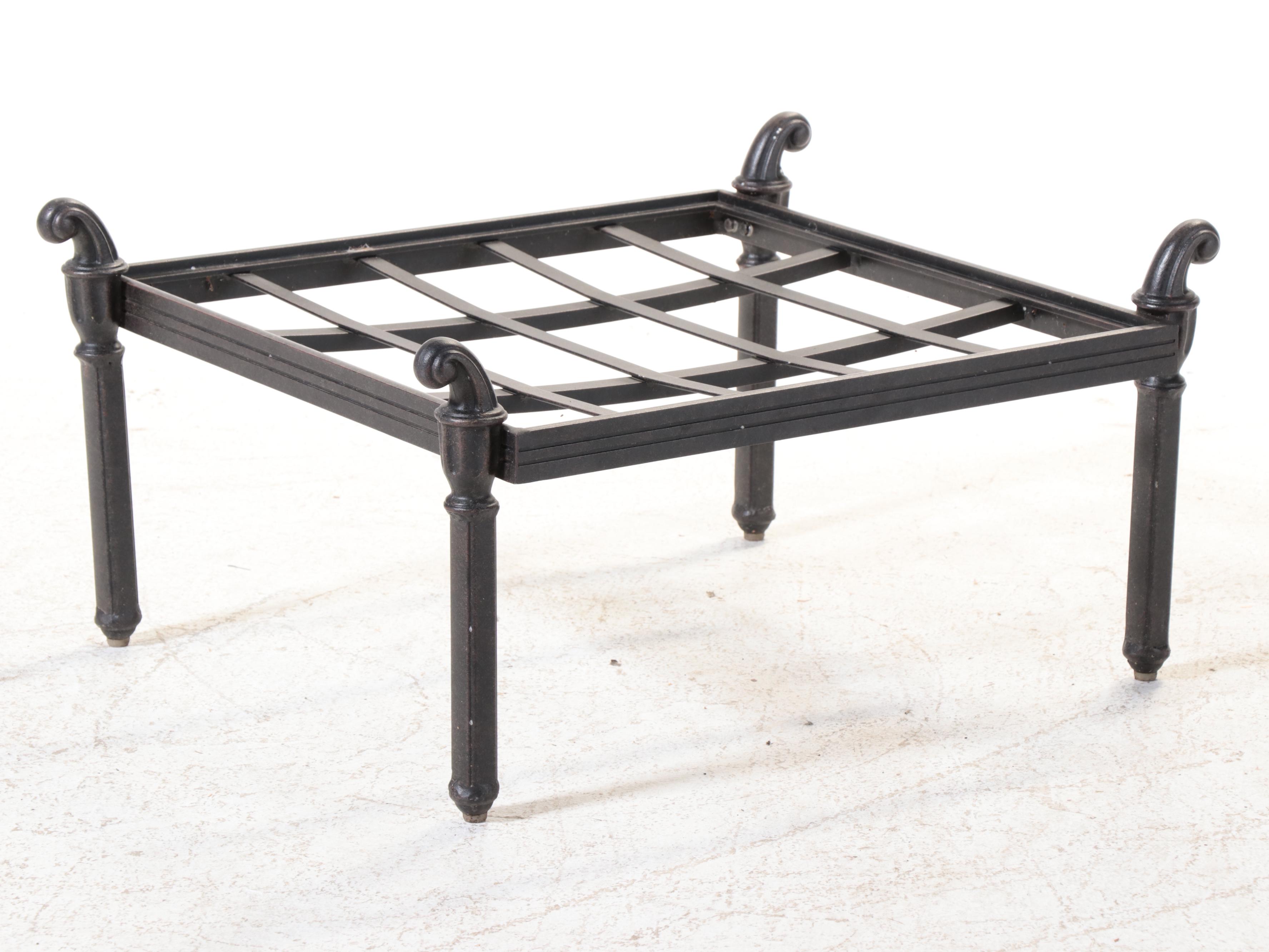 Hanamint Cast Aluminum Patio Armchair and Ottoman