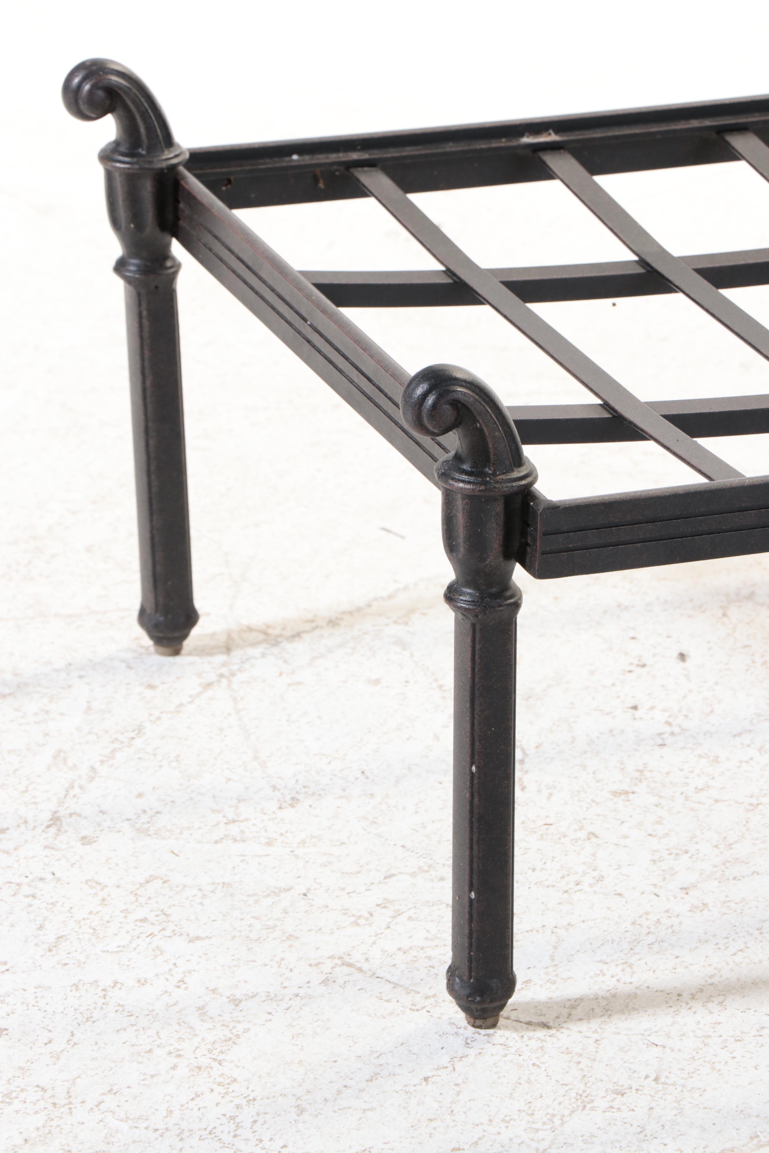 Hanamint Cast Aluminum Patio Armchair and Ottoman