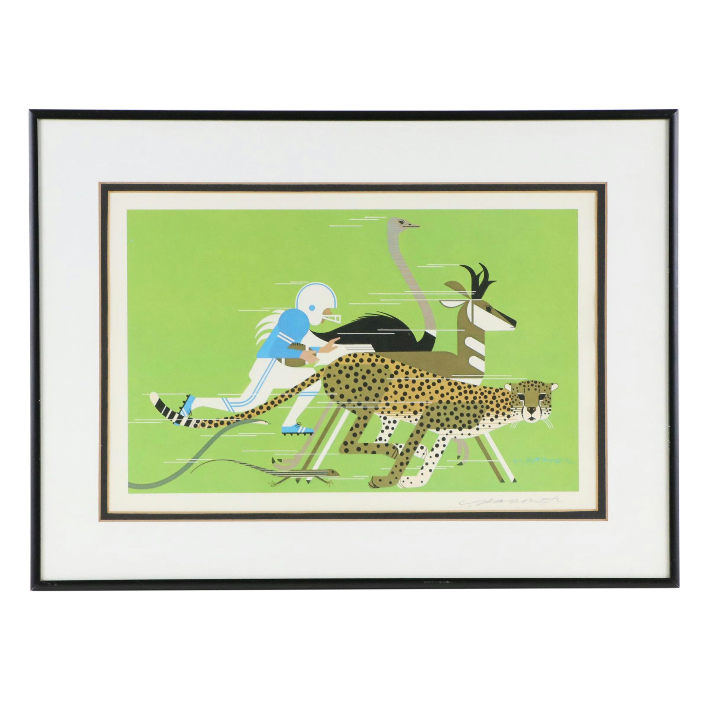 Charley Harper Offset Lithograph "Dream Team"