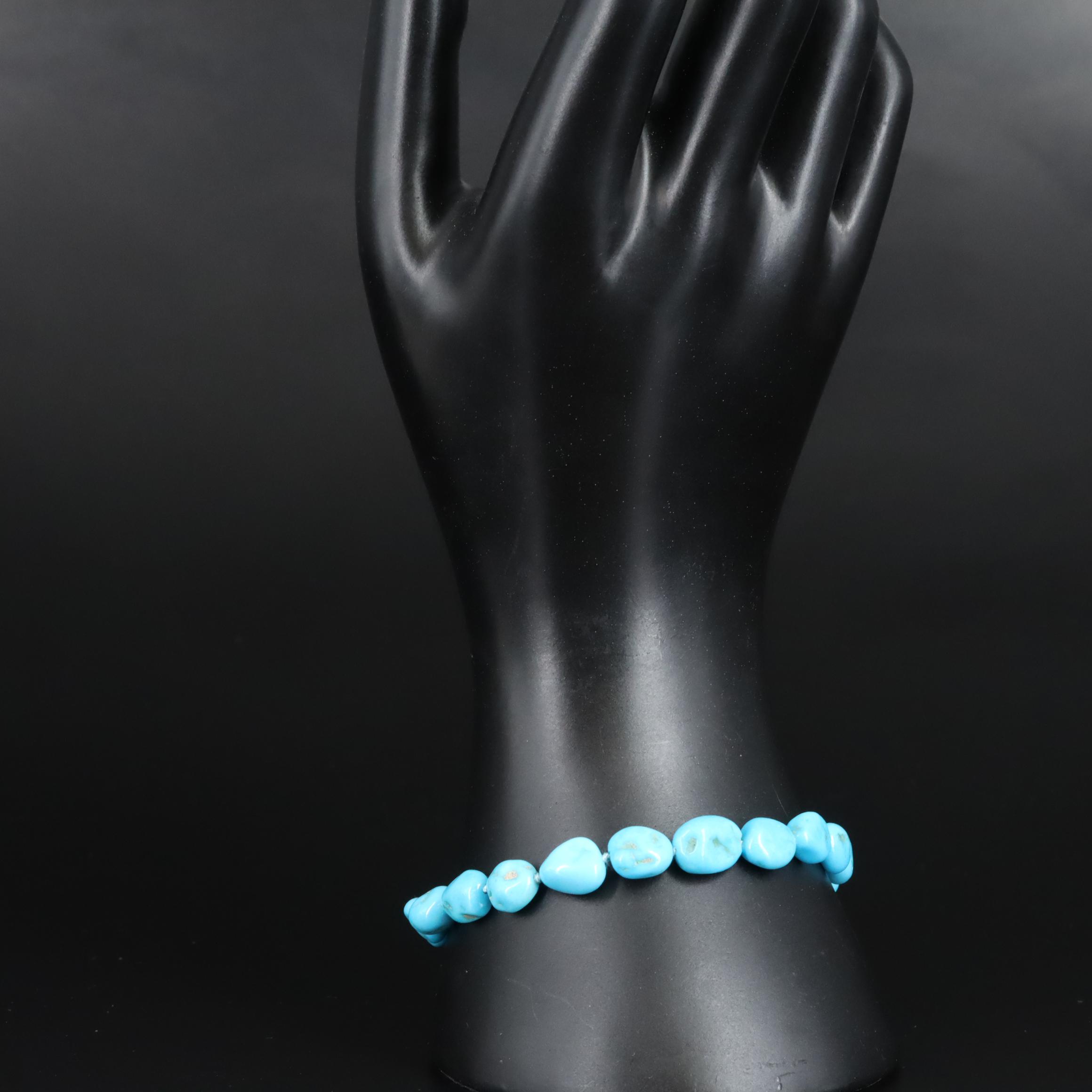Turquoise Bracelet with 14K Clasp