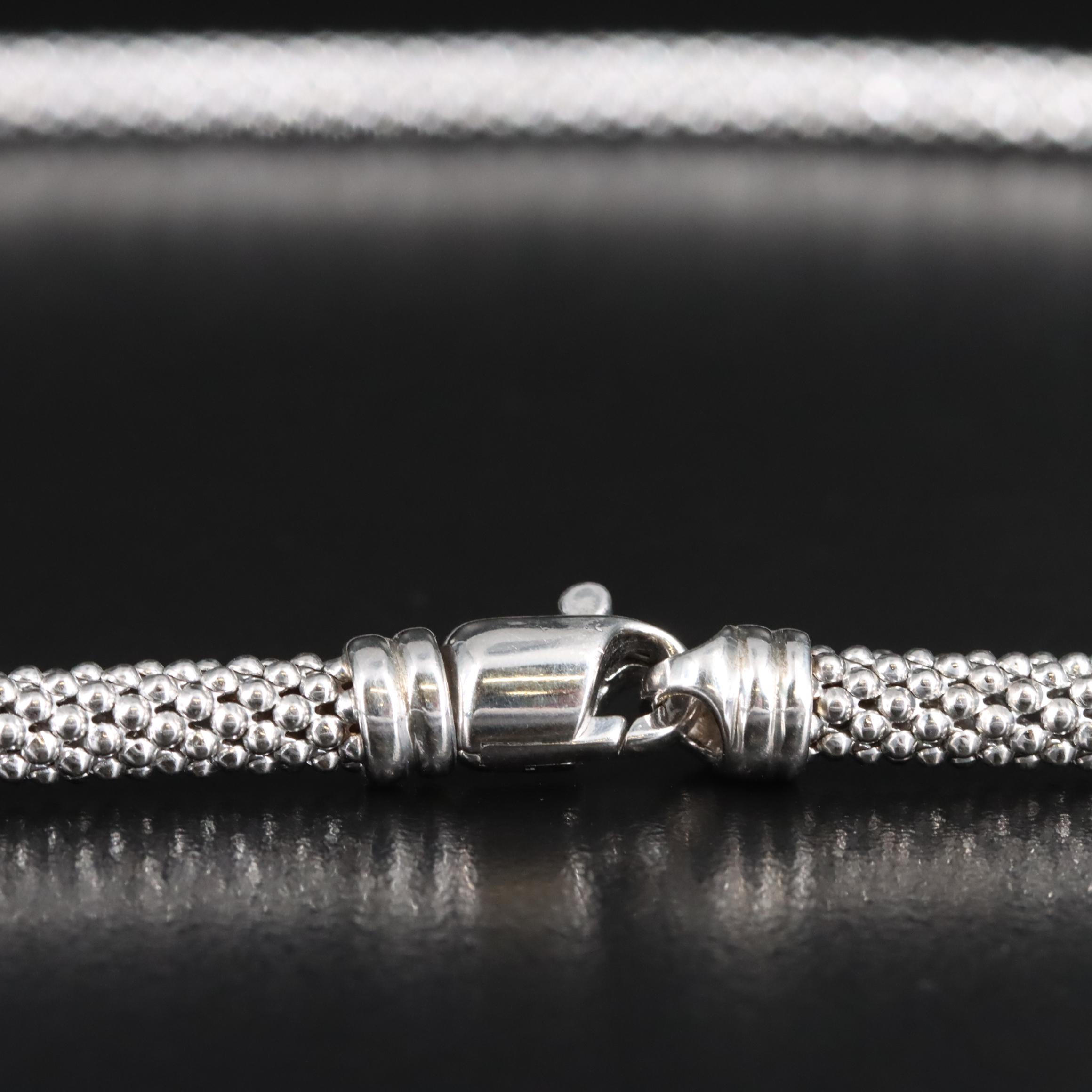 Sterling Popcorn Chain Necklace