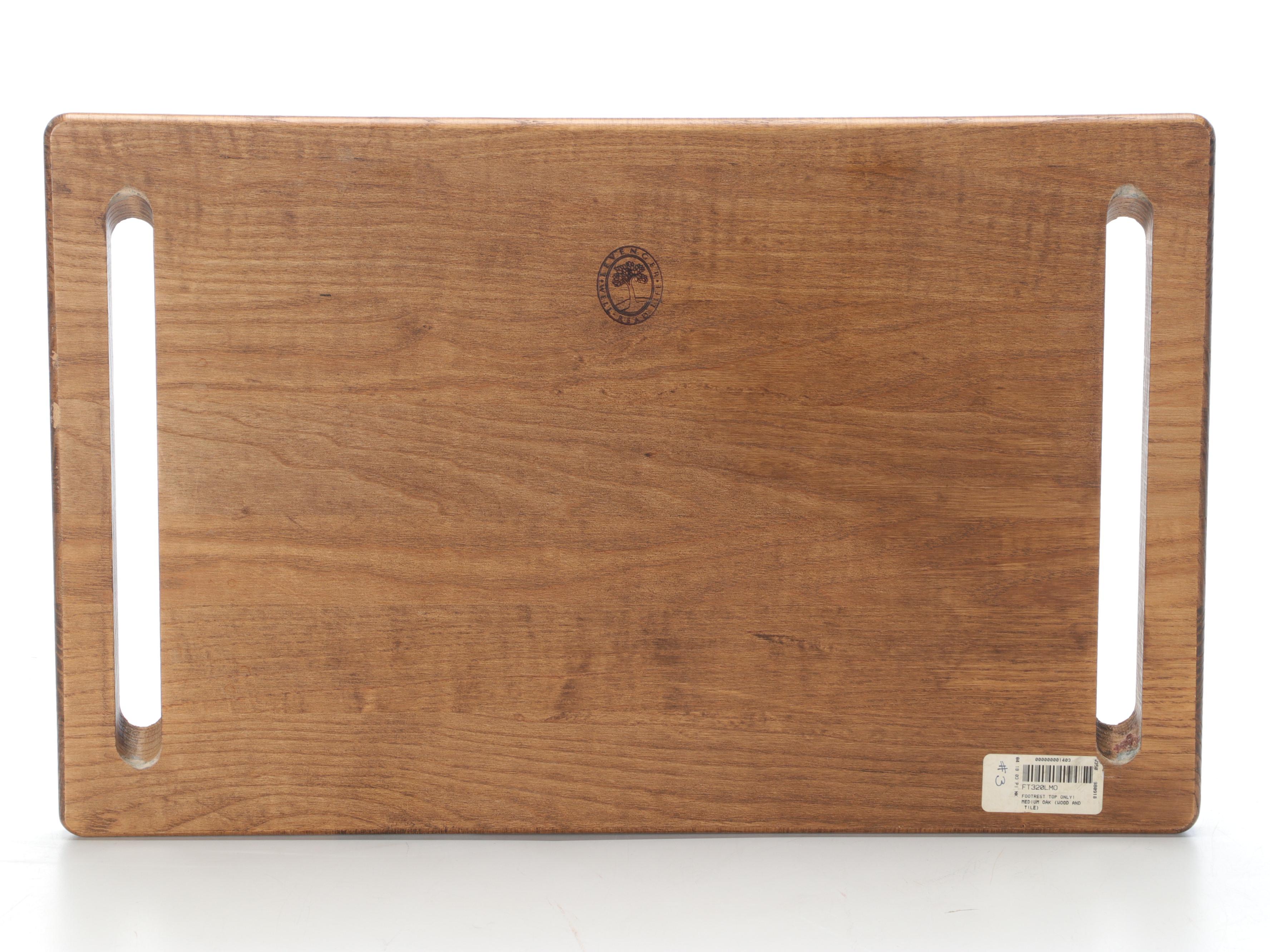 Levenger Wood Footstool with Uncommon Goods Wood Two-Tier Dish and More