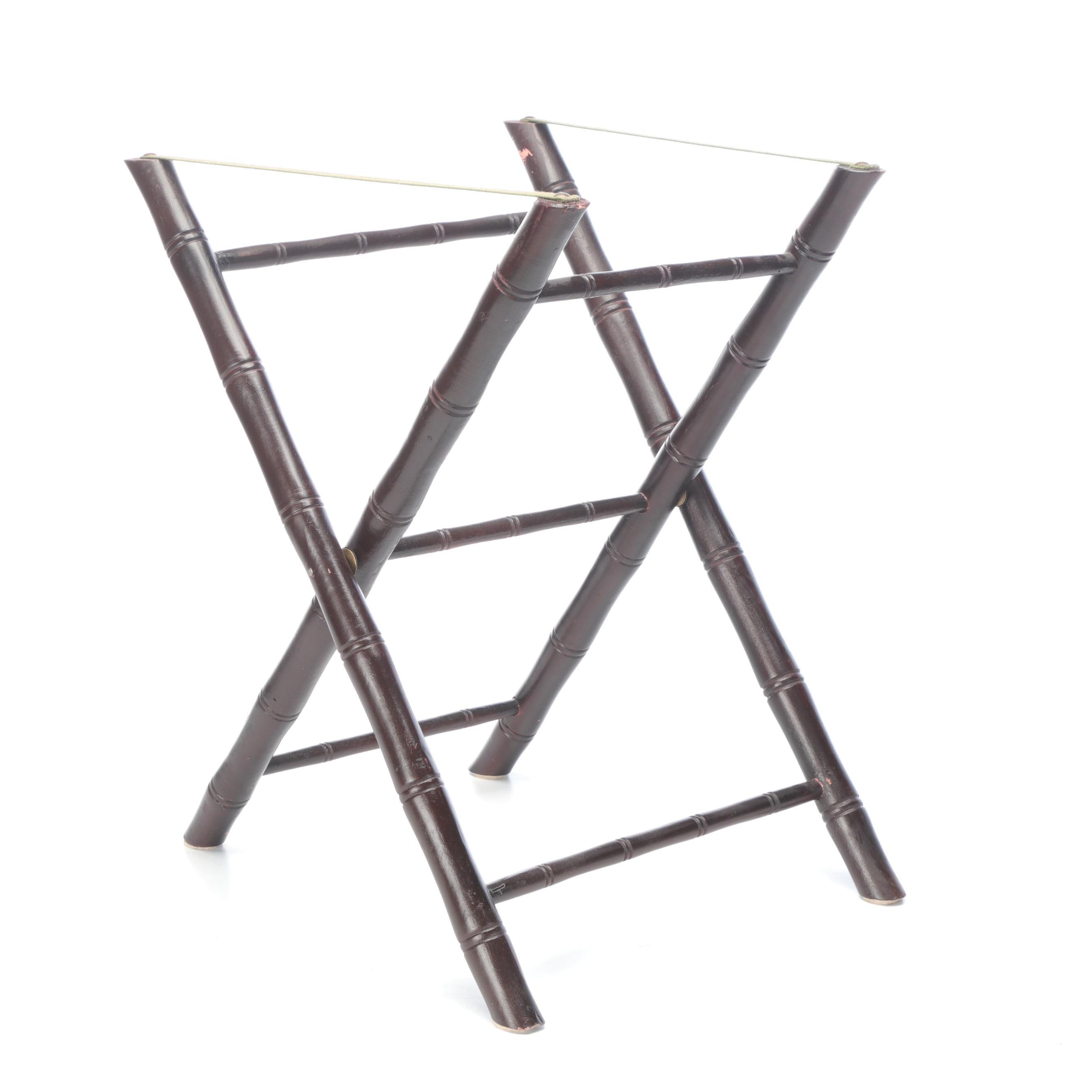 Z Gallarie Faux Leather and Finished Wood  Butler Tray