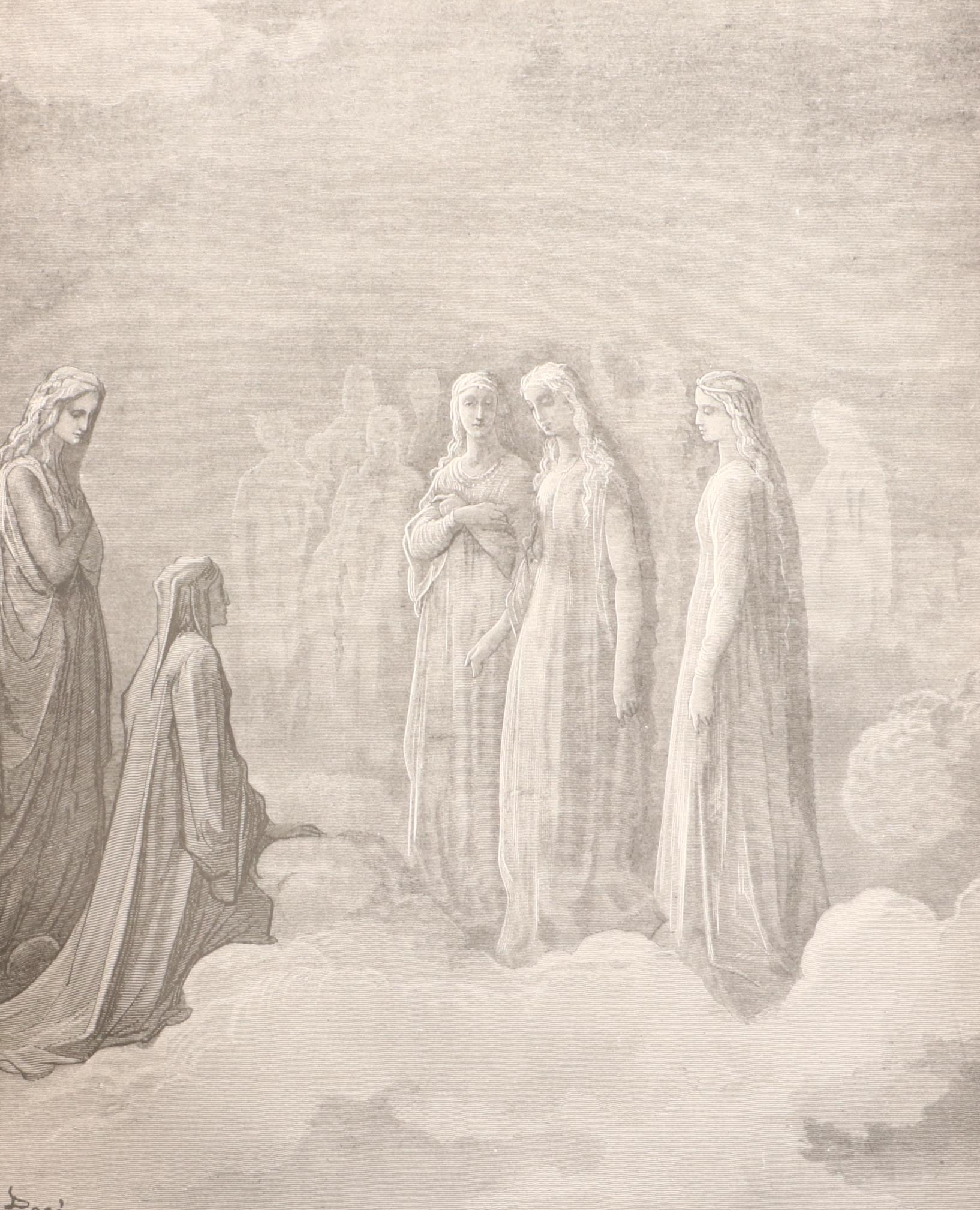 Gustave Doré Illustrated "Purgatory and Paradise" by Dante Alighieri, 1886