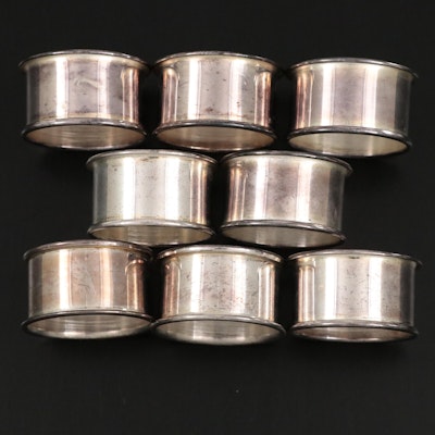 International Silver Company Silver Plate Napkin Rings, Late 20th Century