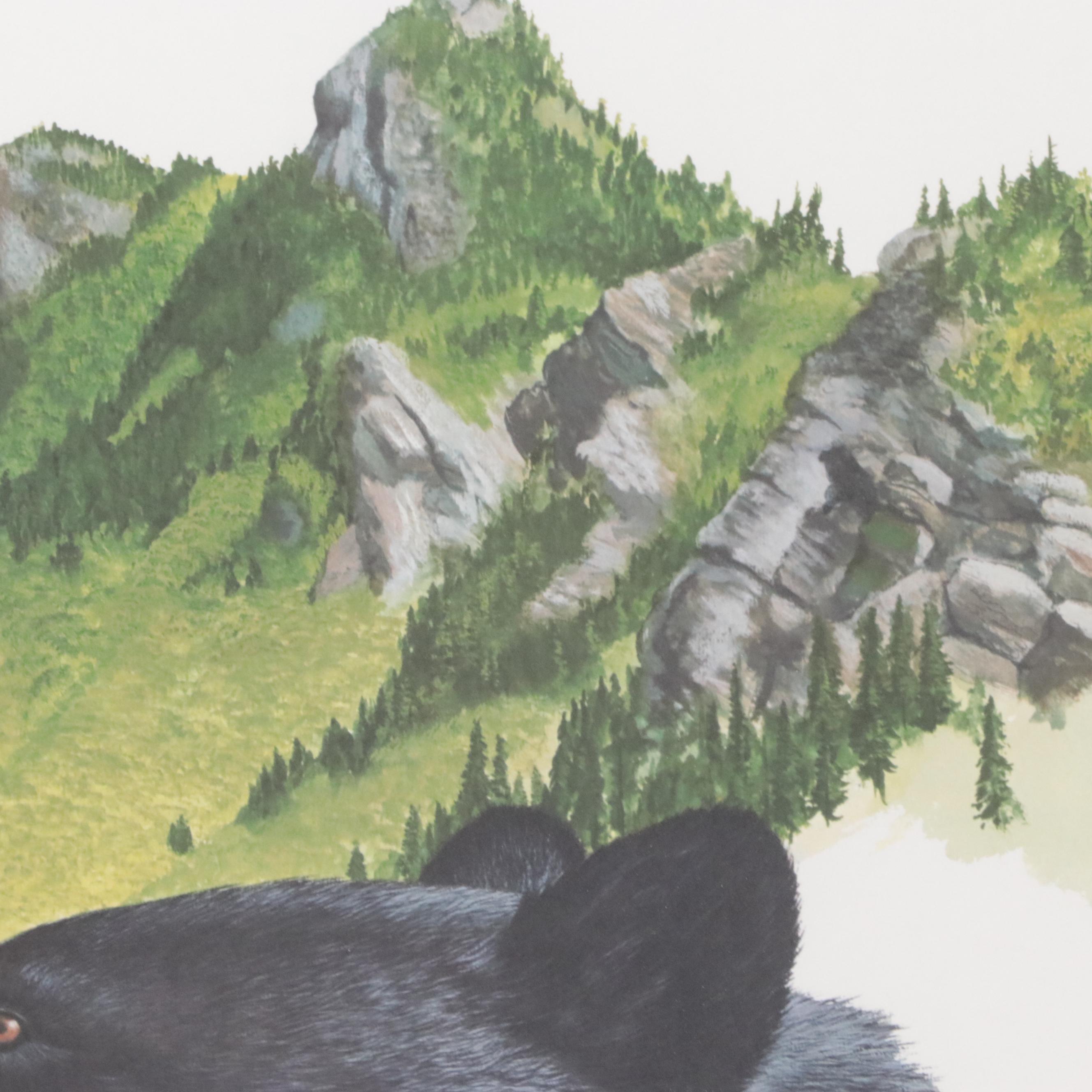 Ray Harm Offset Print "Black Bear"