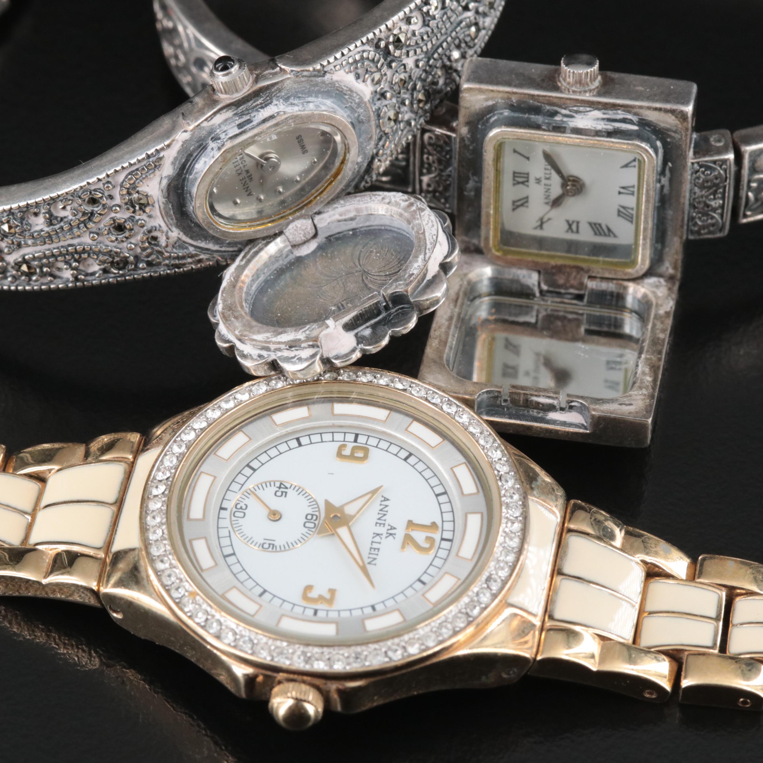 Selection of Anne Klein Crystal Bezel and Hidden Dial Quartz Watches