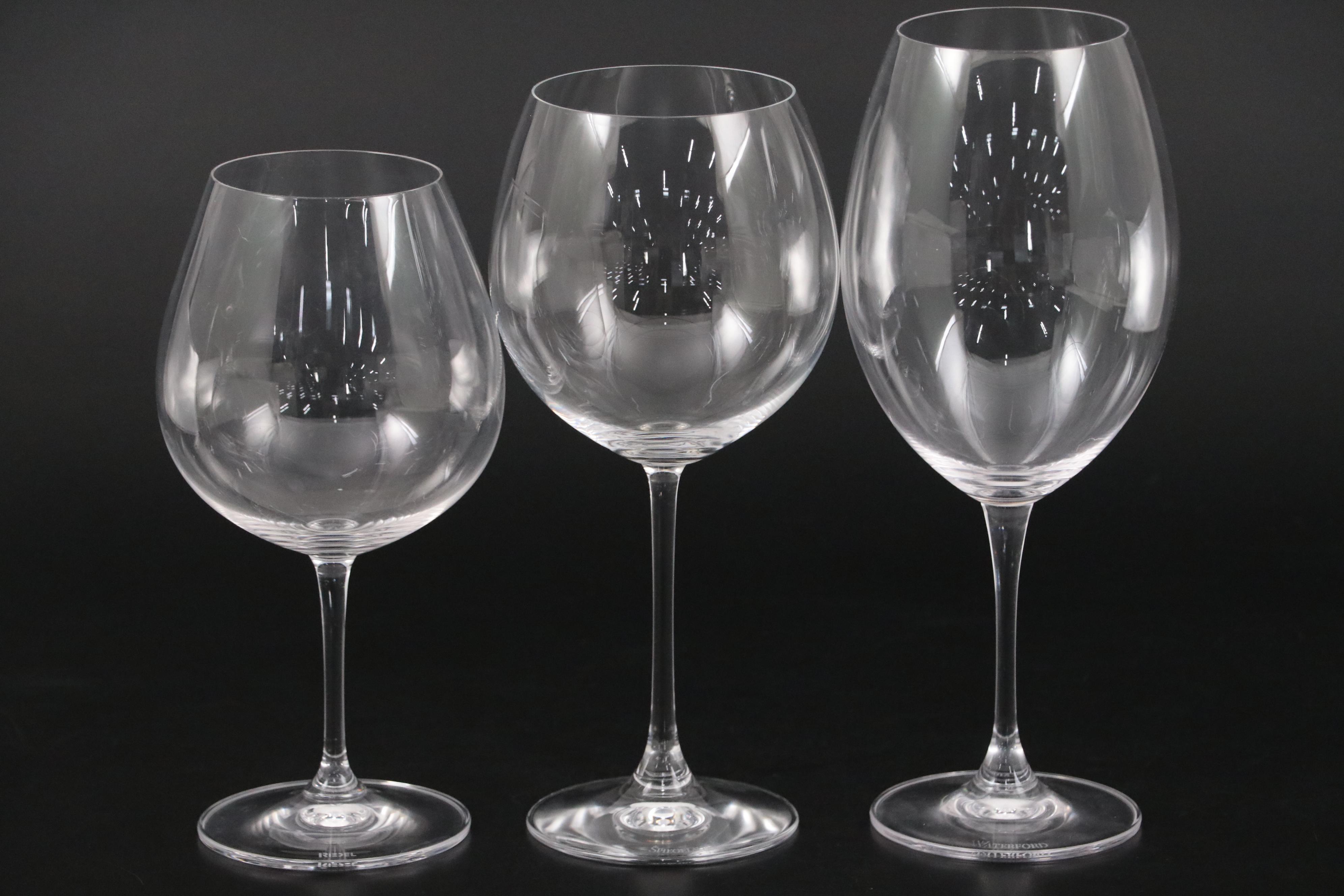 Waterford "Robert Mondavi" Crystal Bordeaux Wine Glasses with More Stemware