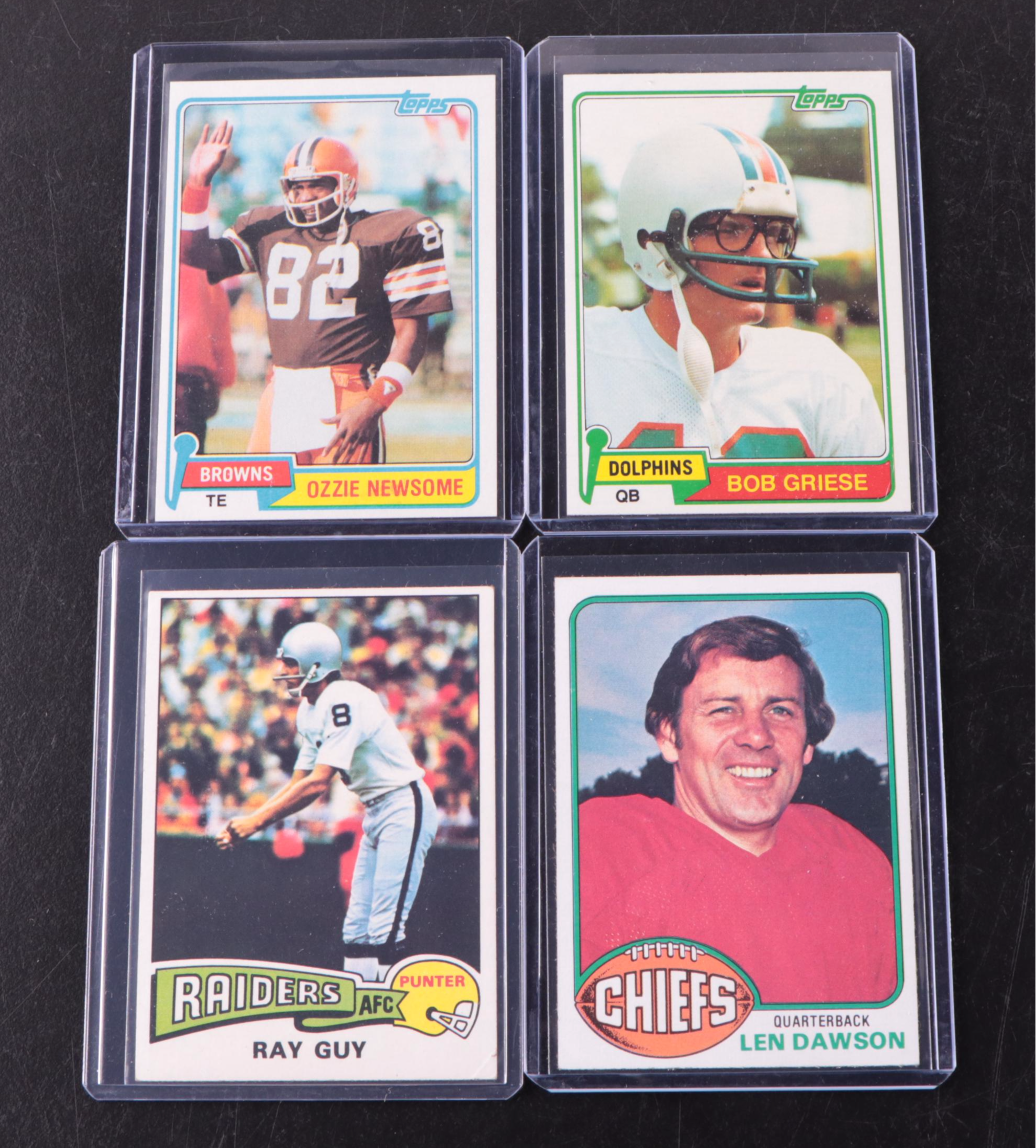 Topps Football Cards Featuring Johnny Unitas, Bob Griese, and More, 1950s–1980s
