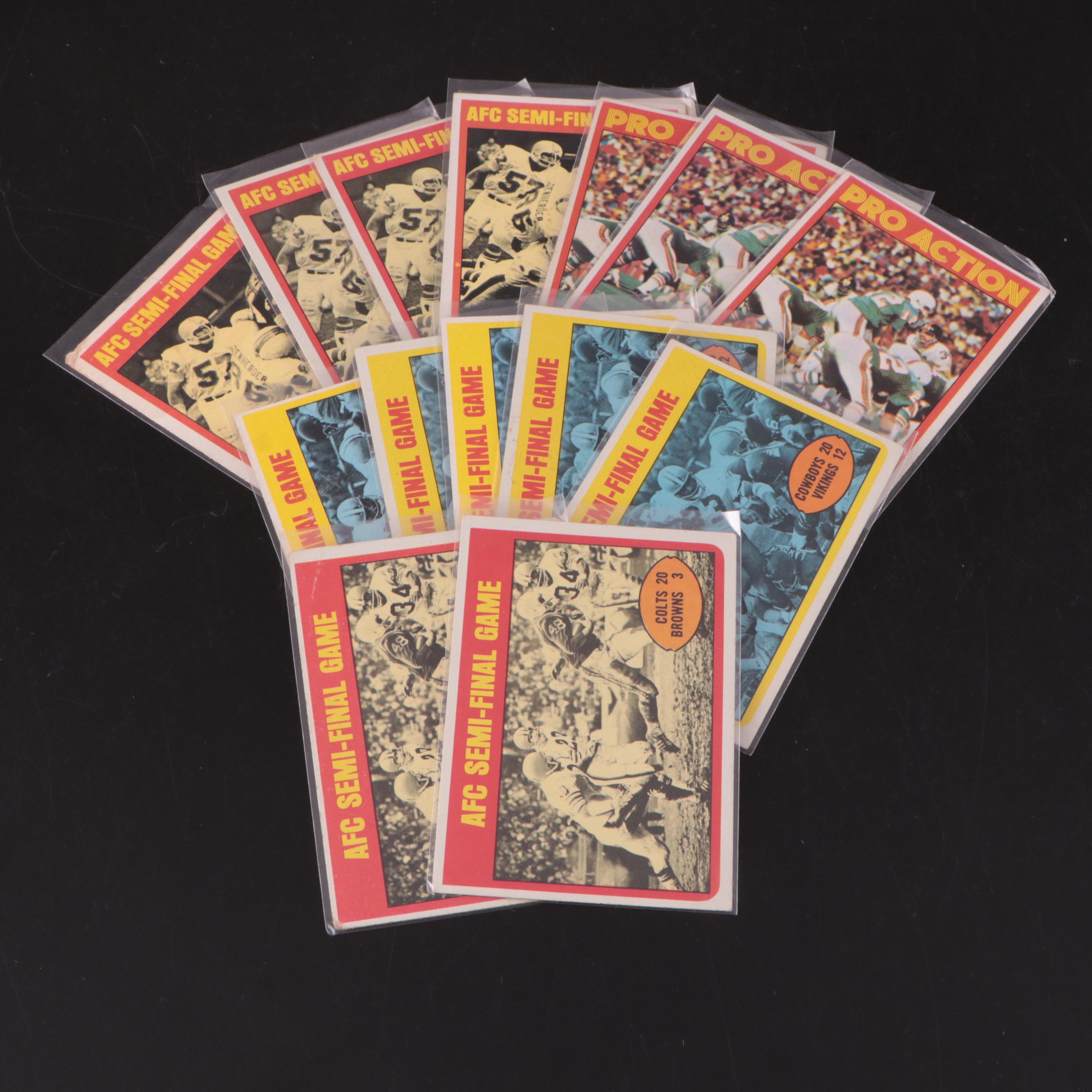 Topps Football Cards Featuring Johnny Unitas, Bob Griese, and More, 1950s–1980s