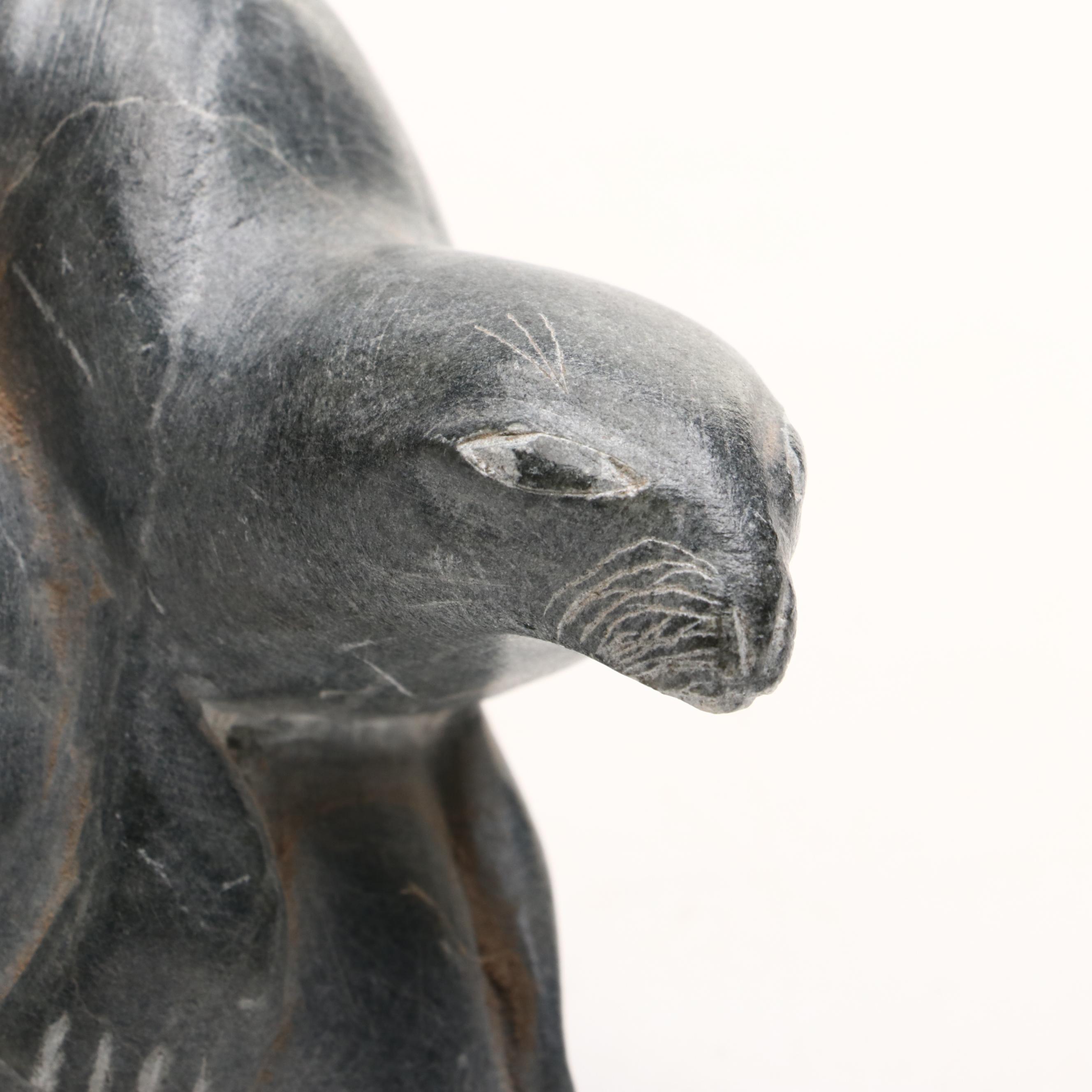 Inuit Hand-Carved Soapstone Figures