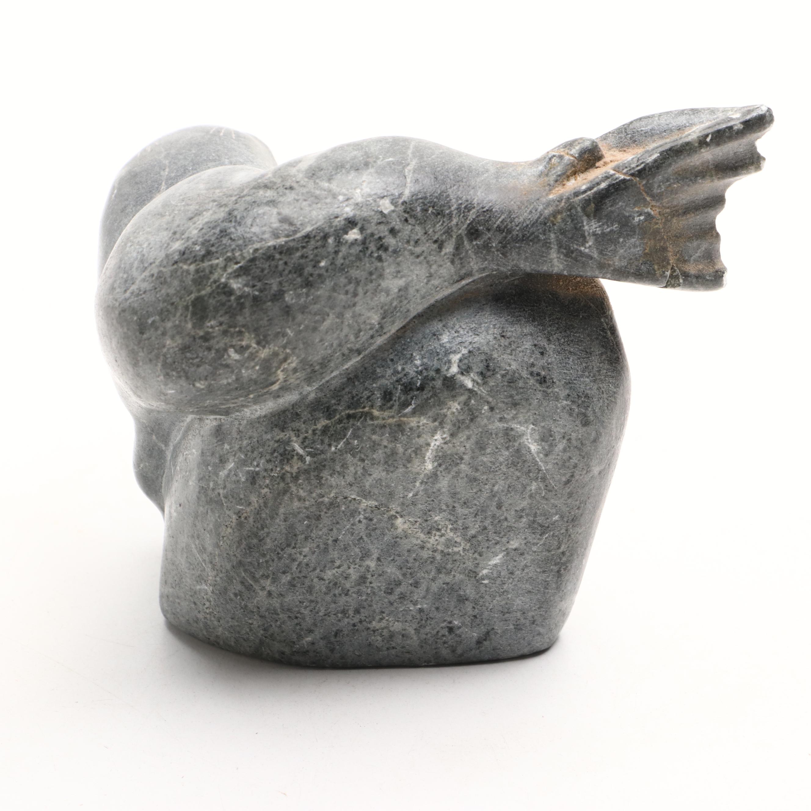 Inuit Hand-Carved Soapstone Figures