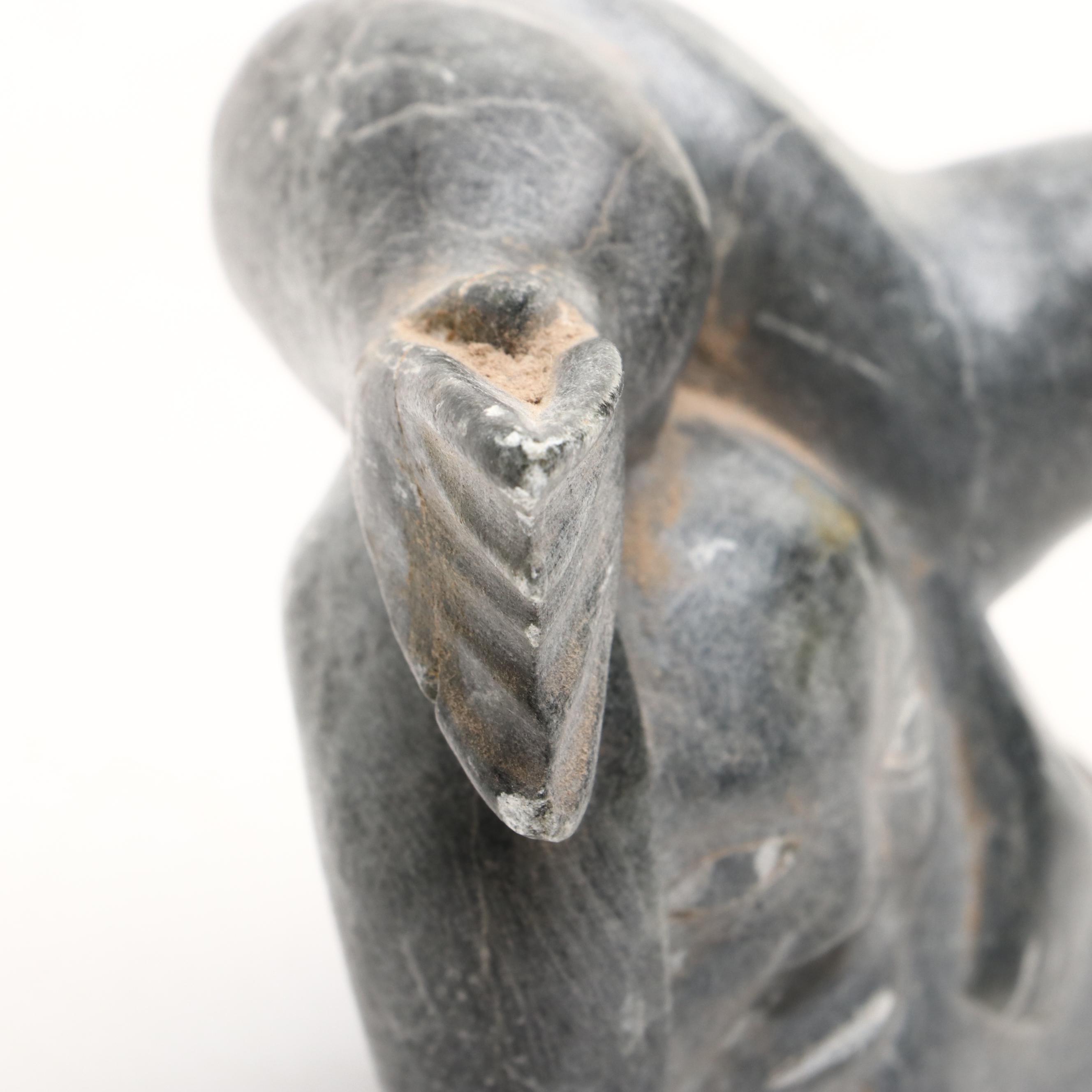 Inuit Hand-Carved Soapstone Figures