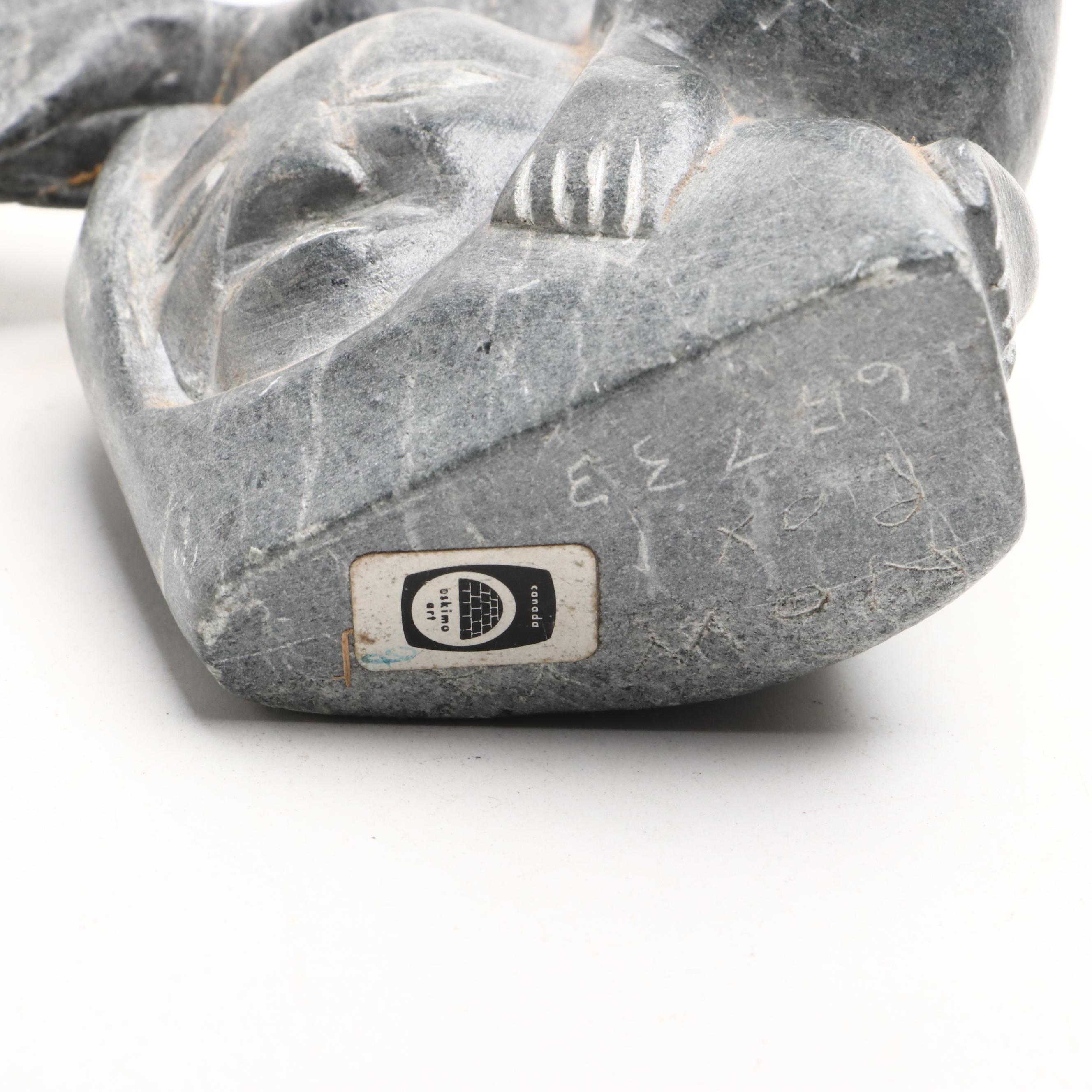 Inuit Hand-Carved Soapstone Figures