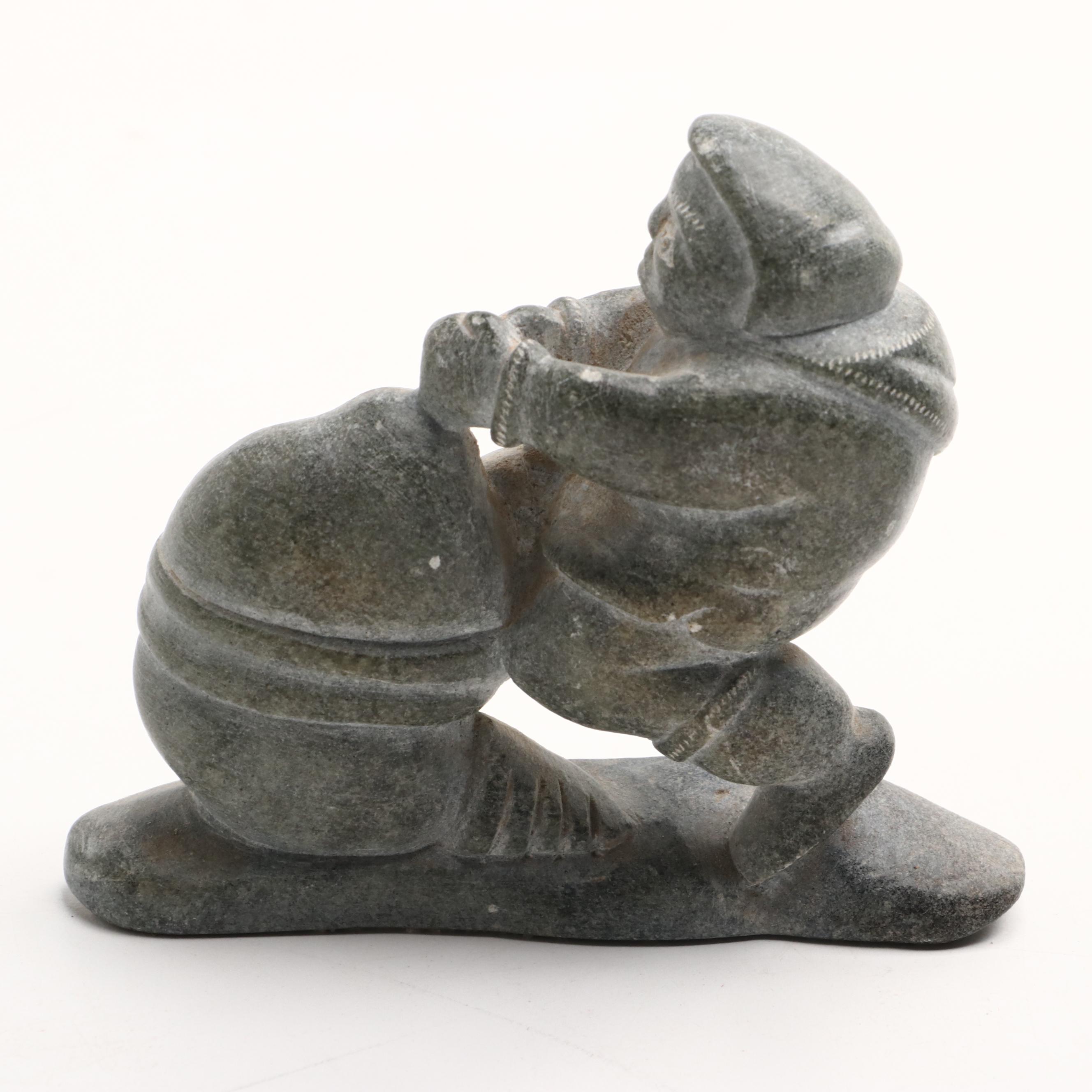 Inuit Hand-Carved Soapstone Figures