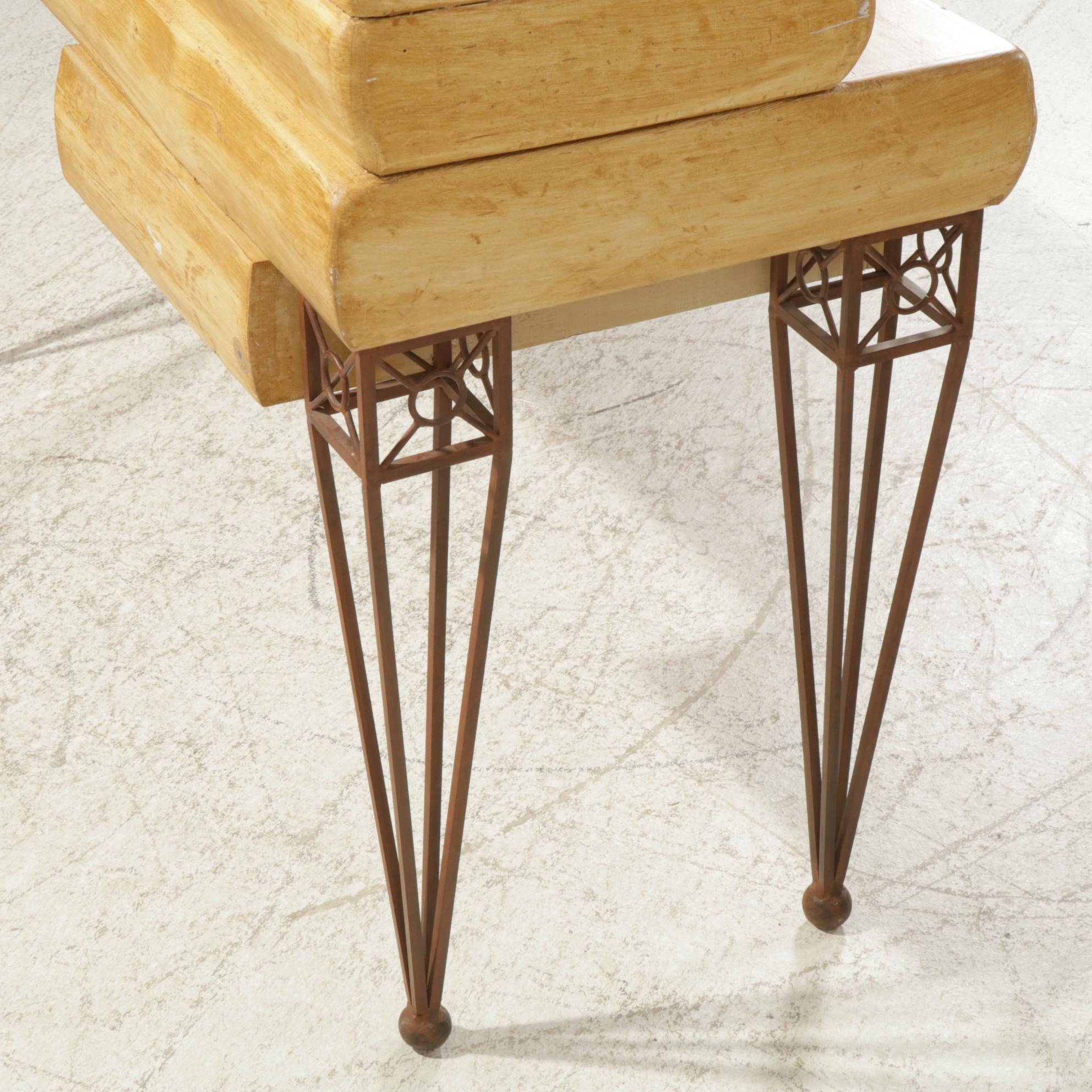 Carlos de Anda of Mexico Composite, Iron and Bronzed Metal Desk