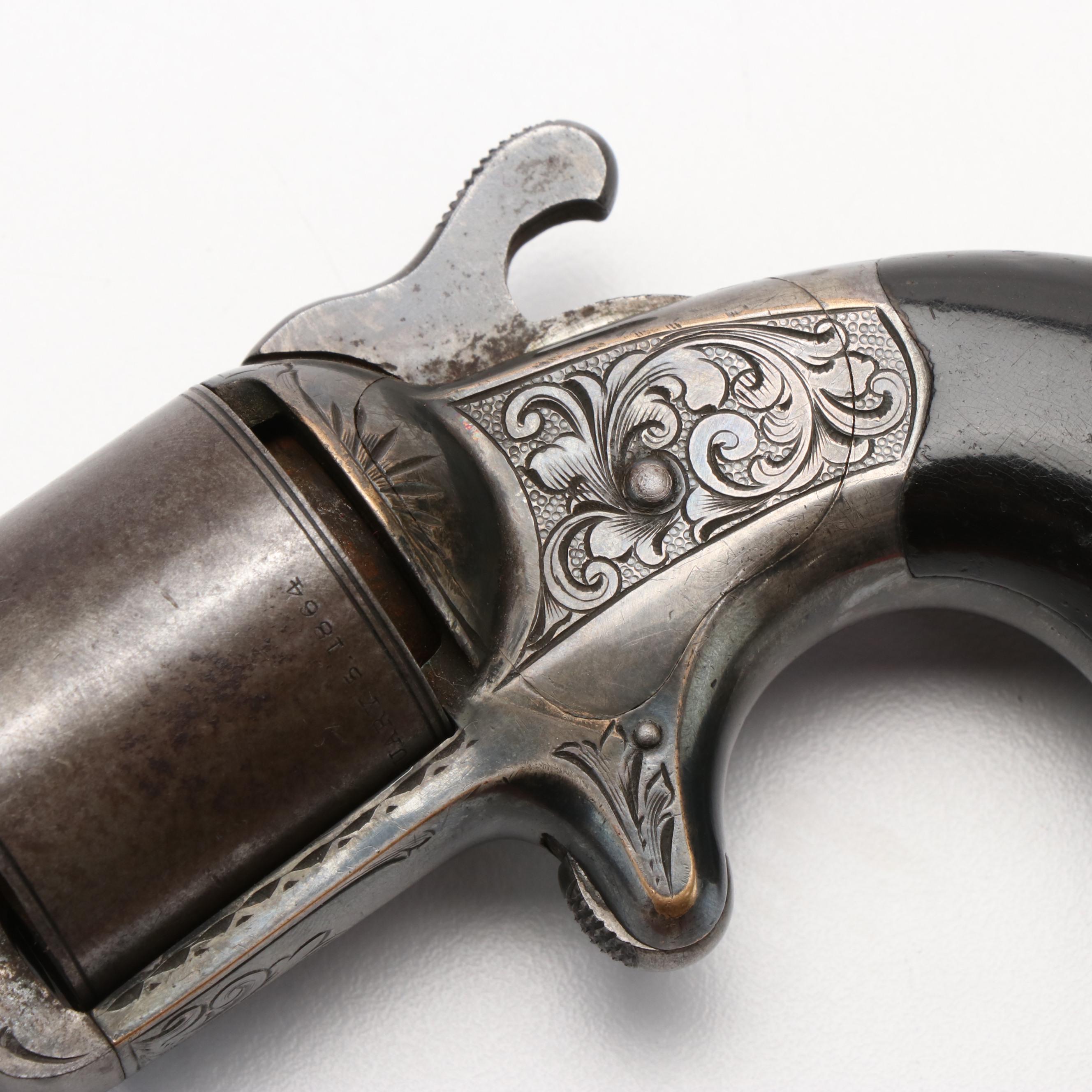 Antique D. Williamson Spur Trigger Revolver with Presentation Case