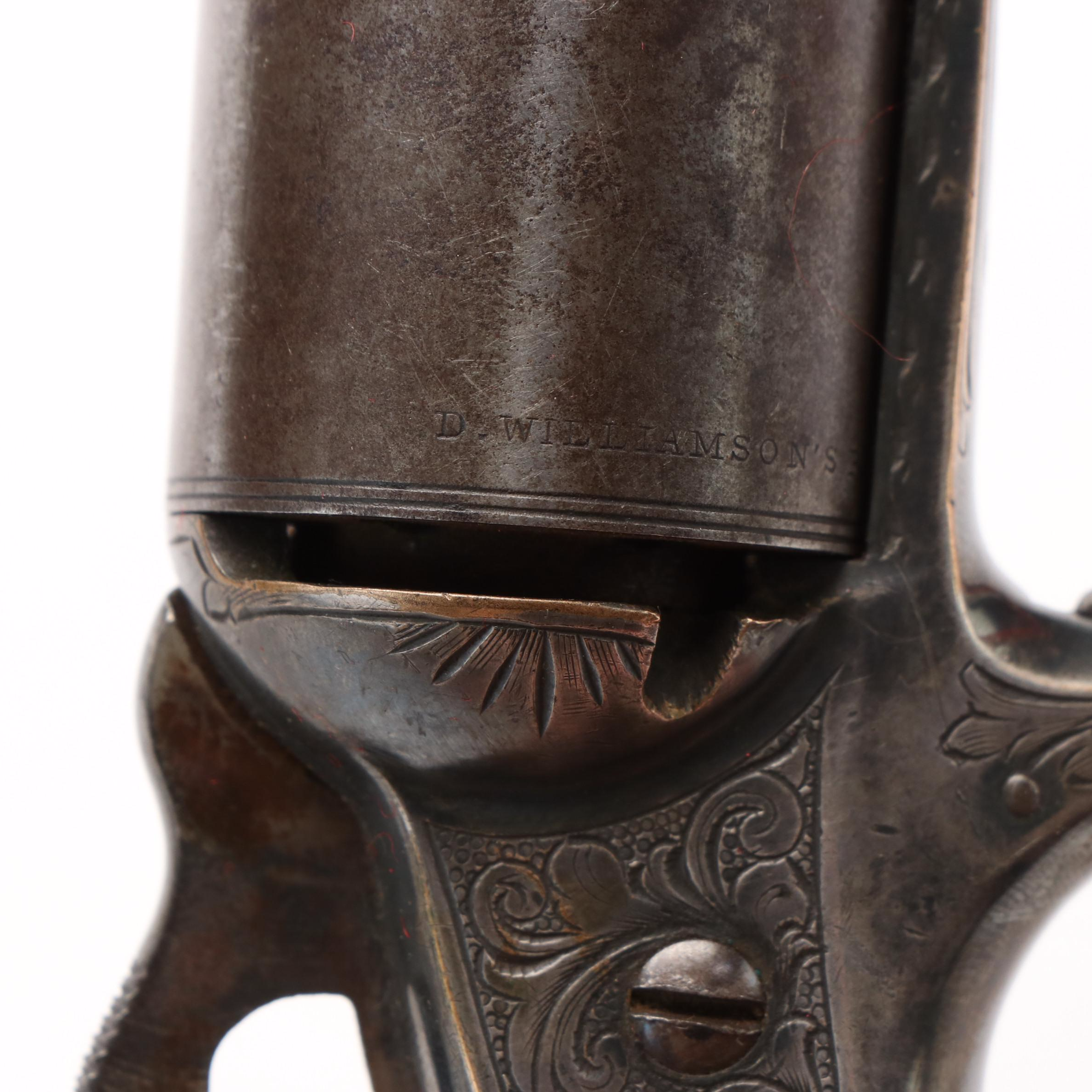 Antique D. Williamson Spur Trigger Revolver with Presentation Case