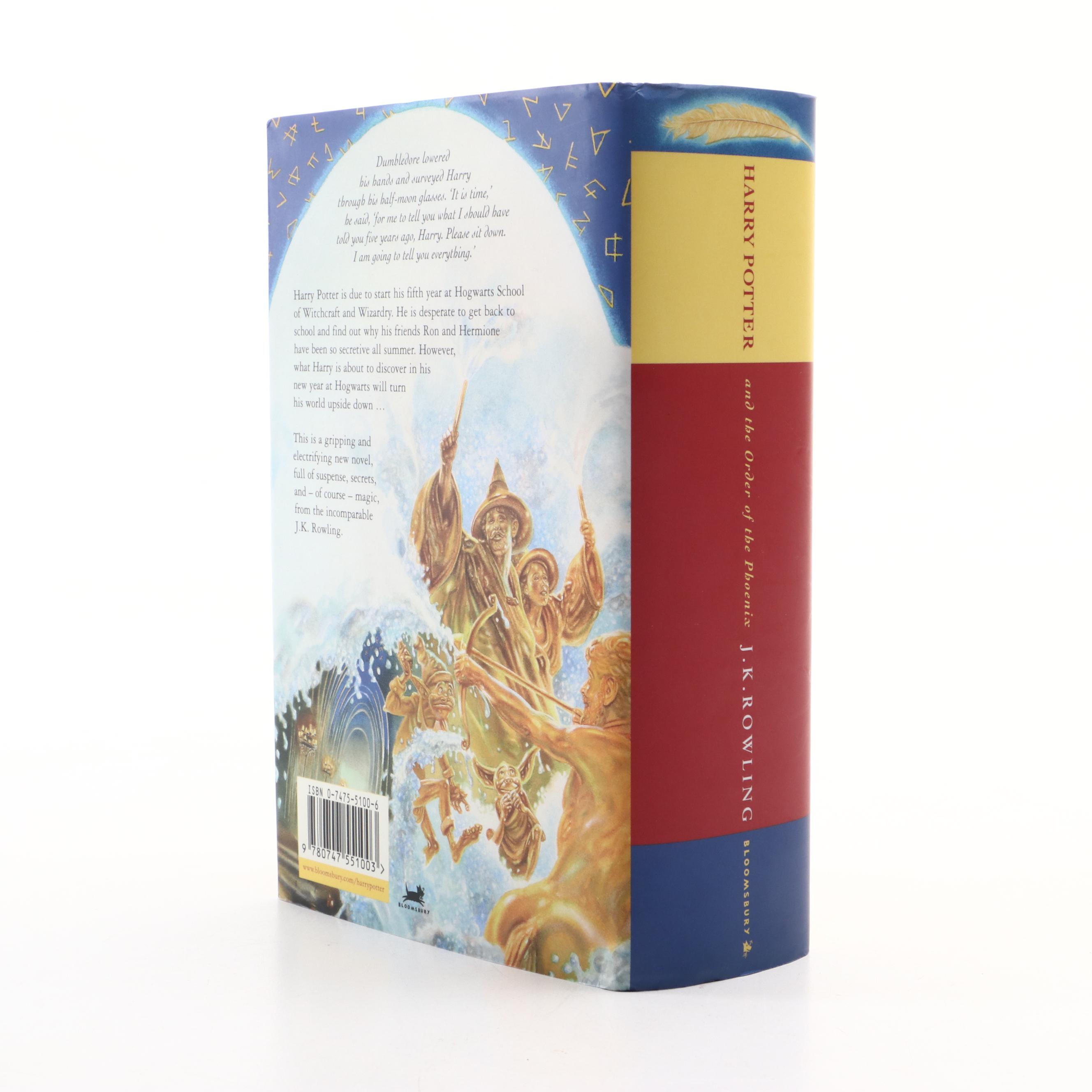 First UK Edition "Harry Potter and the Order of the Phoenix" by J. K. Rowling