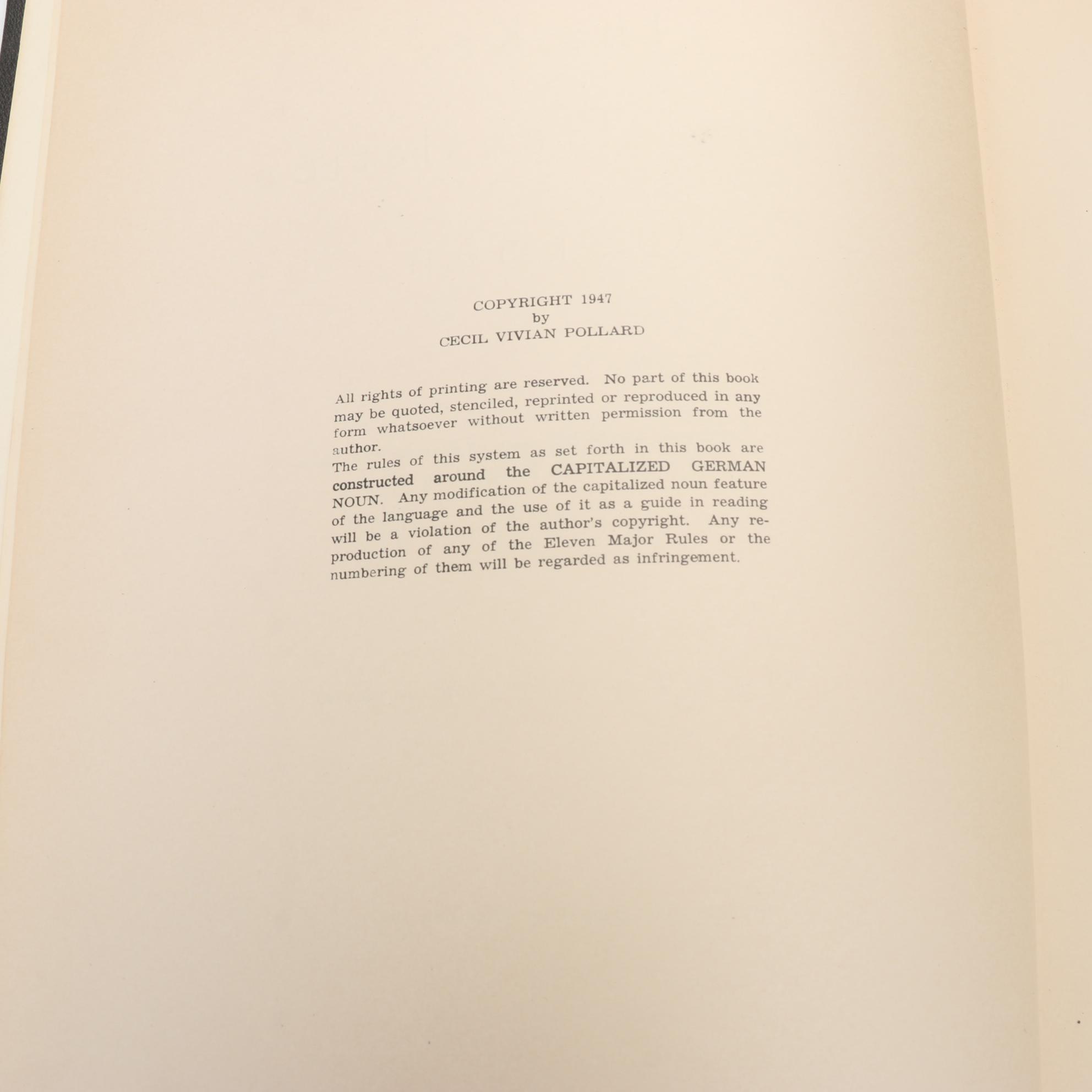 "The Key to Rapid Translation of German" by Cecil V. Pollard and More Books