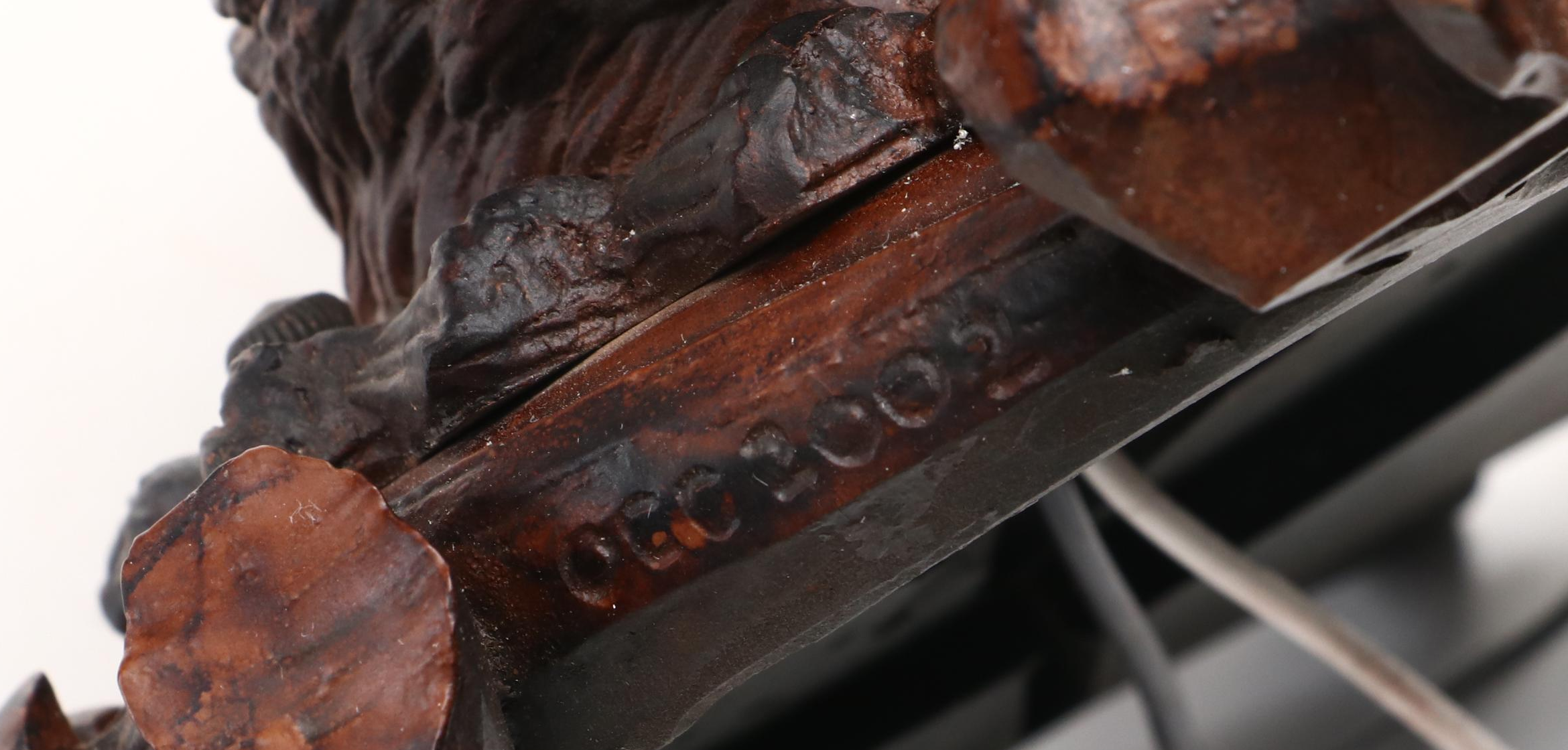 Pair of Cast Resin Stag Head and Acorn Crystal Hanging Wall Lights