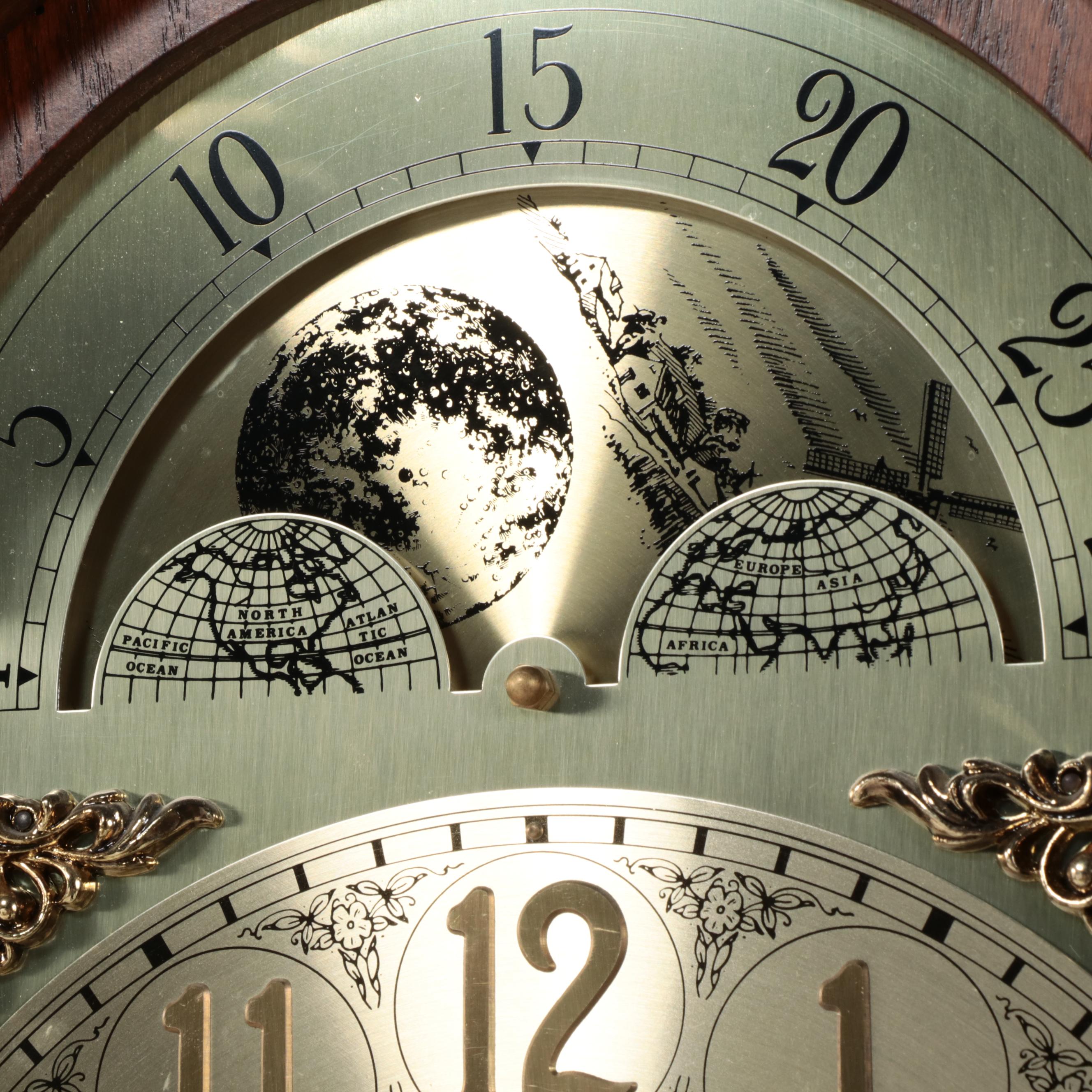 Trend by Sligh Oak Cased Grandfather Clock, Late 20th Century