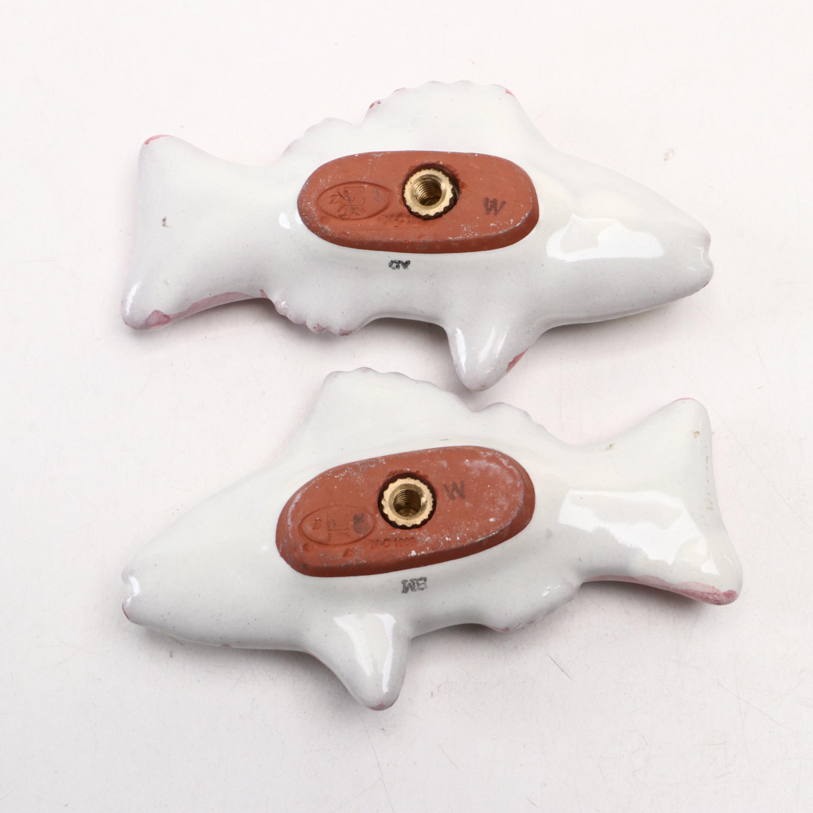 MacKenzie-Childs Hand-Painted Figural Fish and More Ceramic Cabinet Knobs
