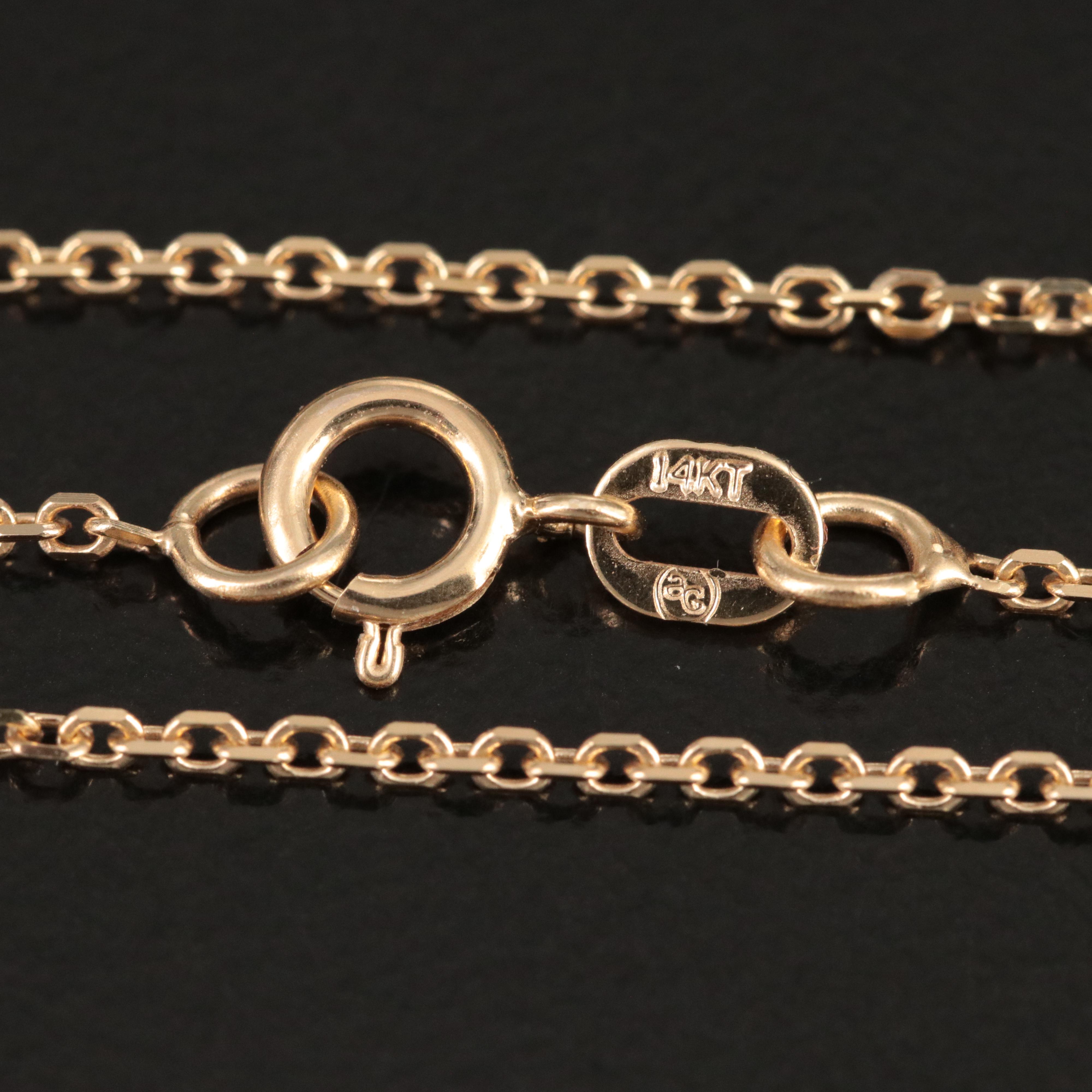 14K Cable Link Necklace