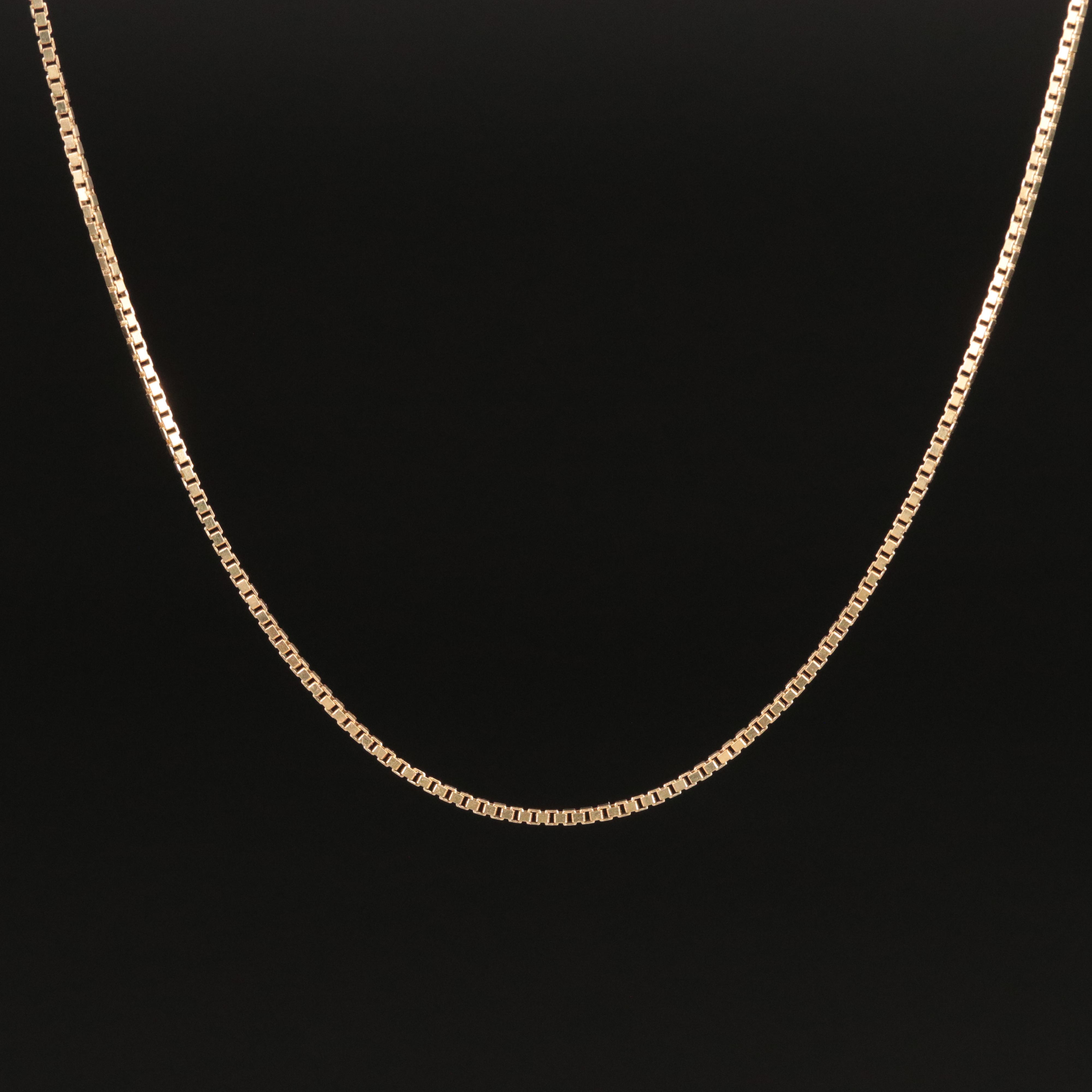 18K Box Chain Necklace