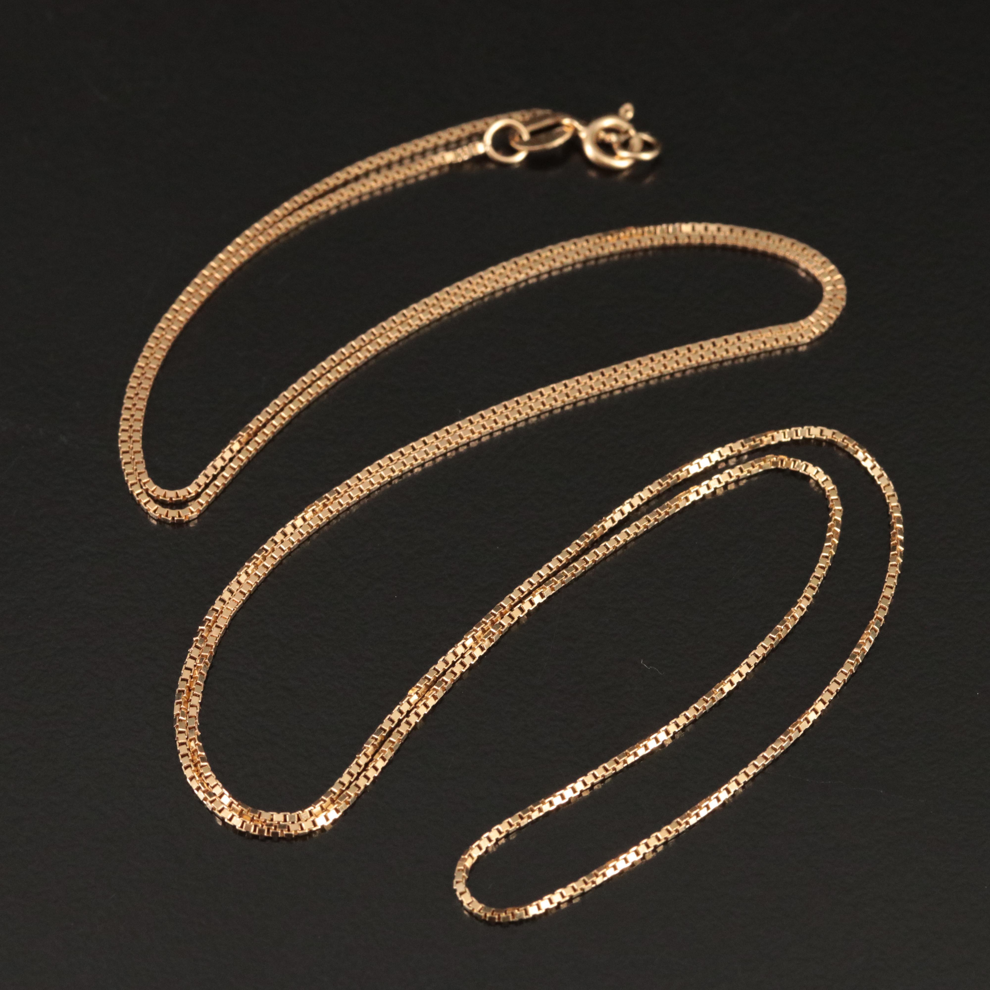 18K Box Chain Necklace