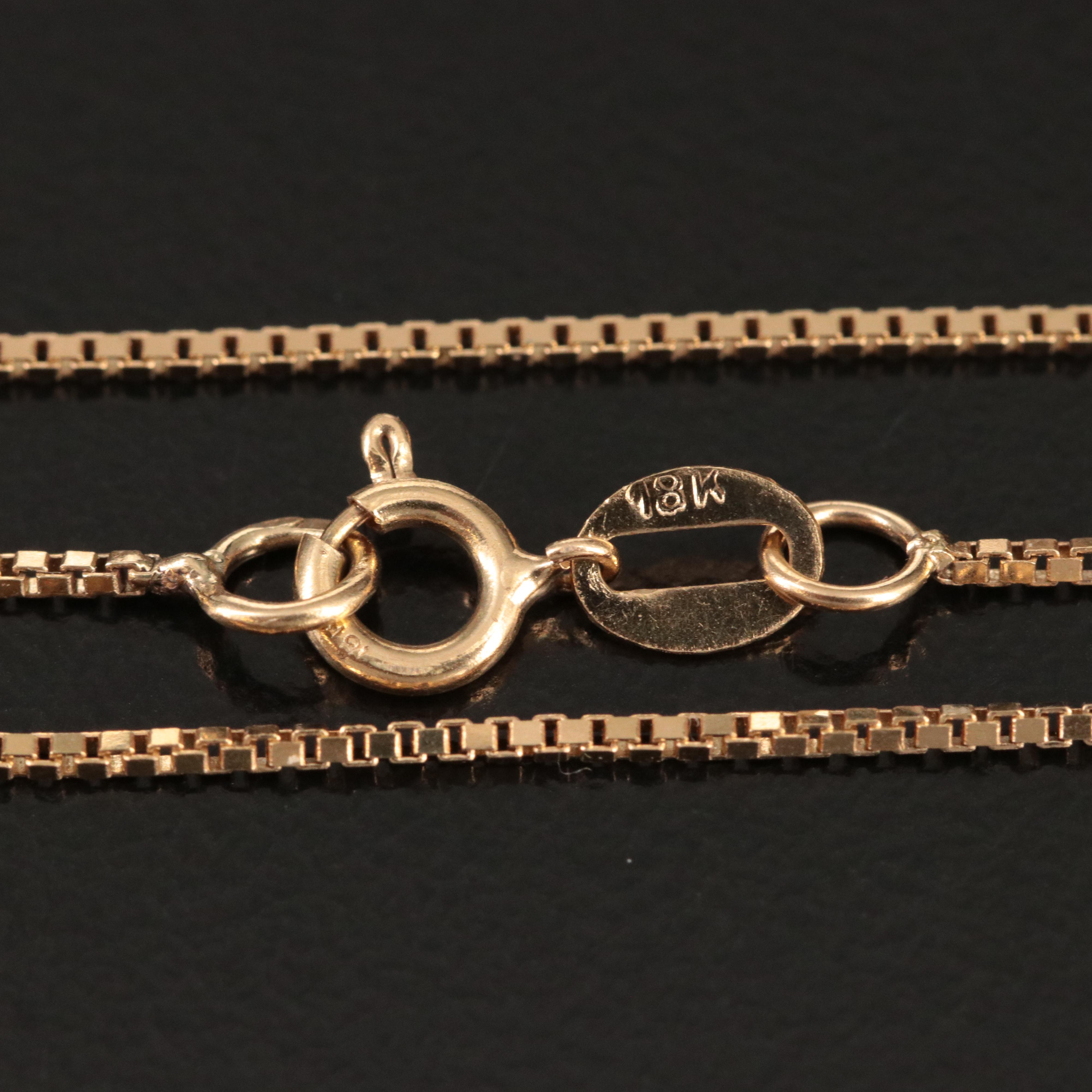 18K Box Chain Necklace